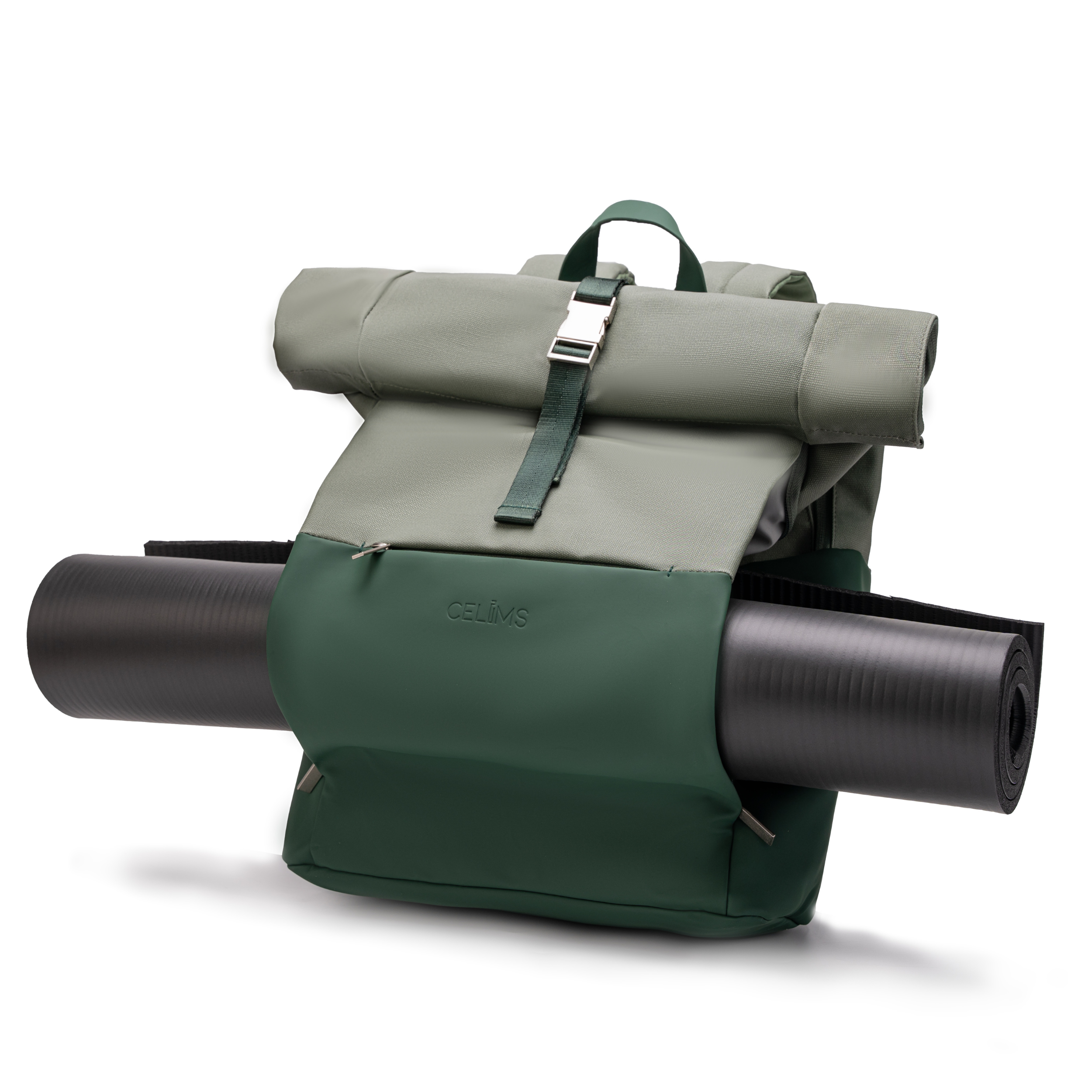 Sac à dos Roll-Top CELIMS - Bagage à Main 40x30x20cm - Imperméable & Ultra-Résitant - Gris