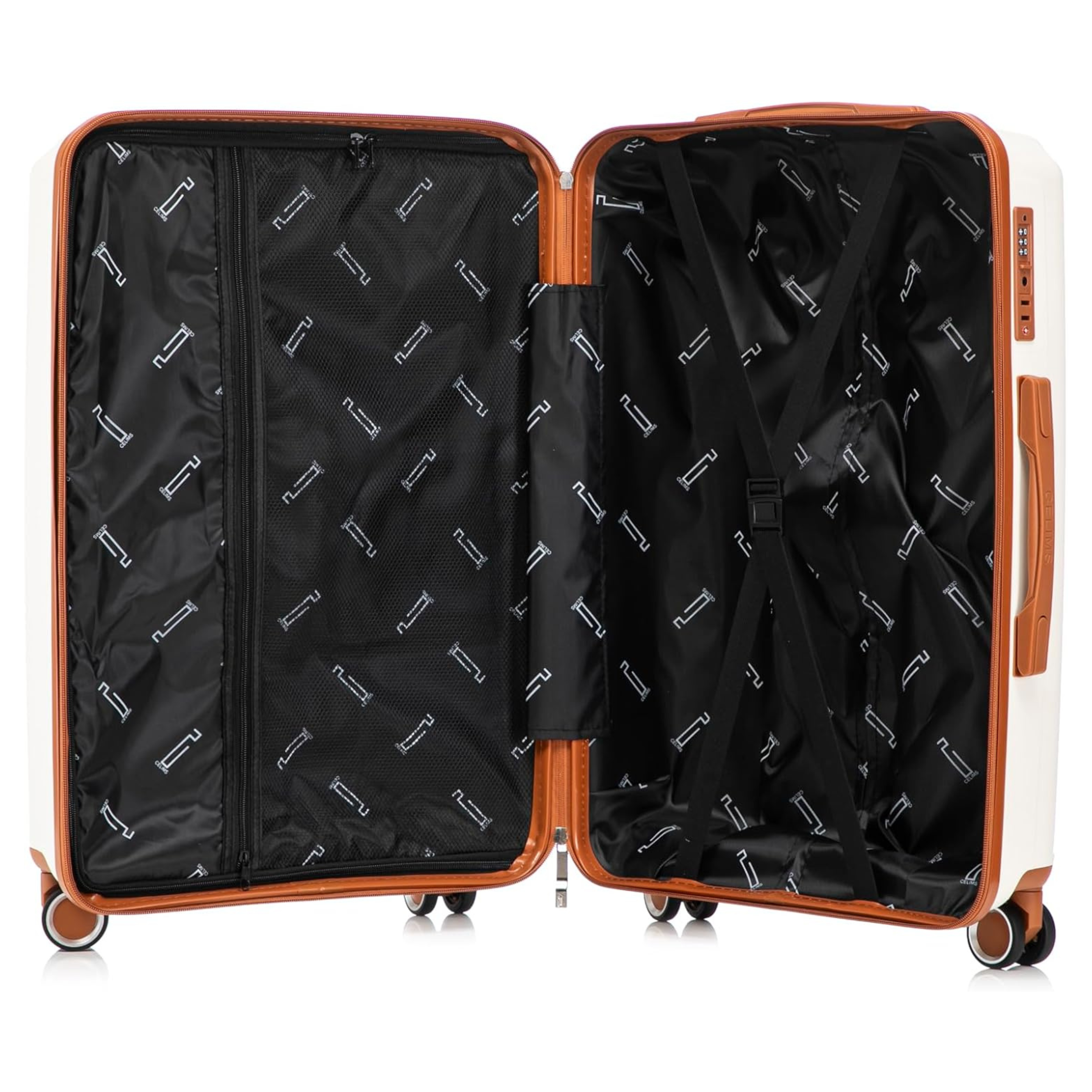 Valise Grande Taille En Polypropylène | Valise Soute 23 kg | 75x45x28 | Crème