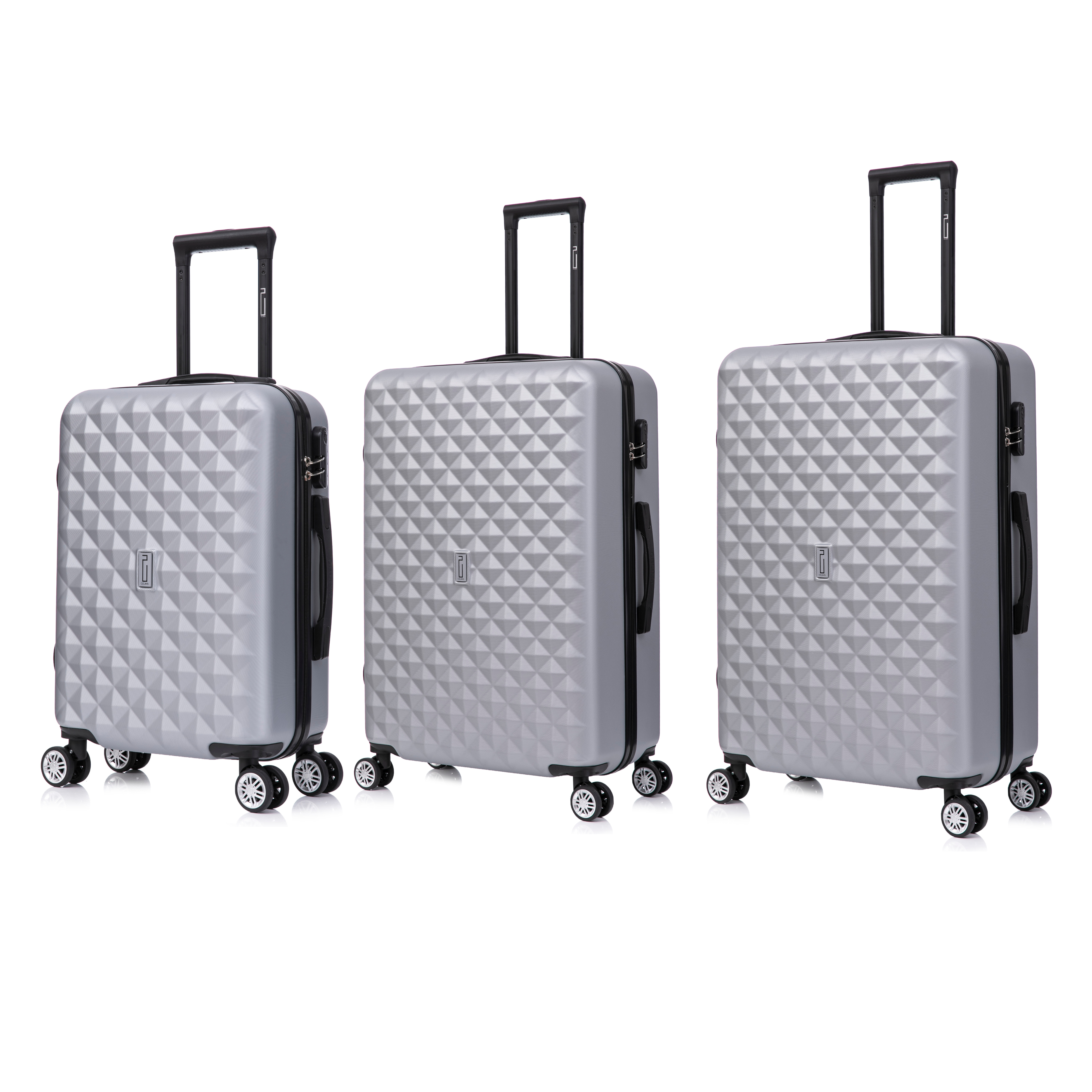 Set De Valise 3 pièces Urban | Valise Cabine | Valise Moyenne | Valise Grande – Argent