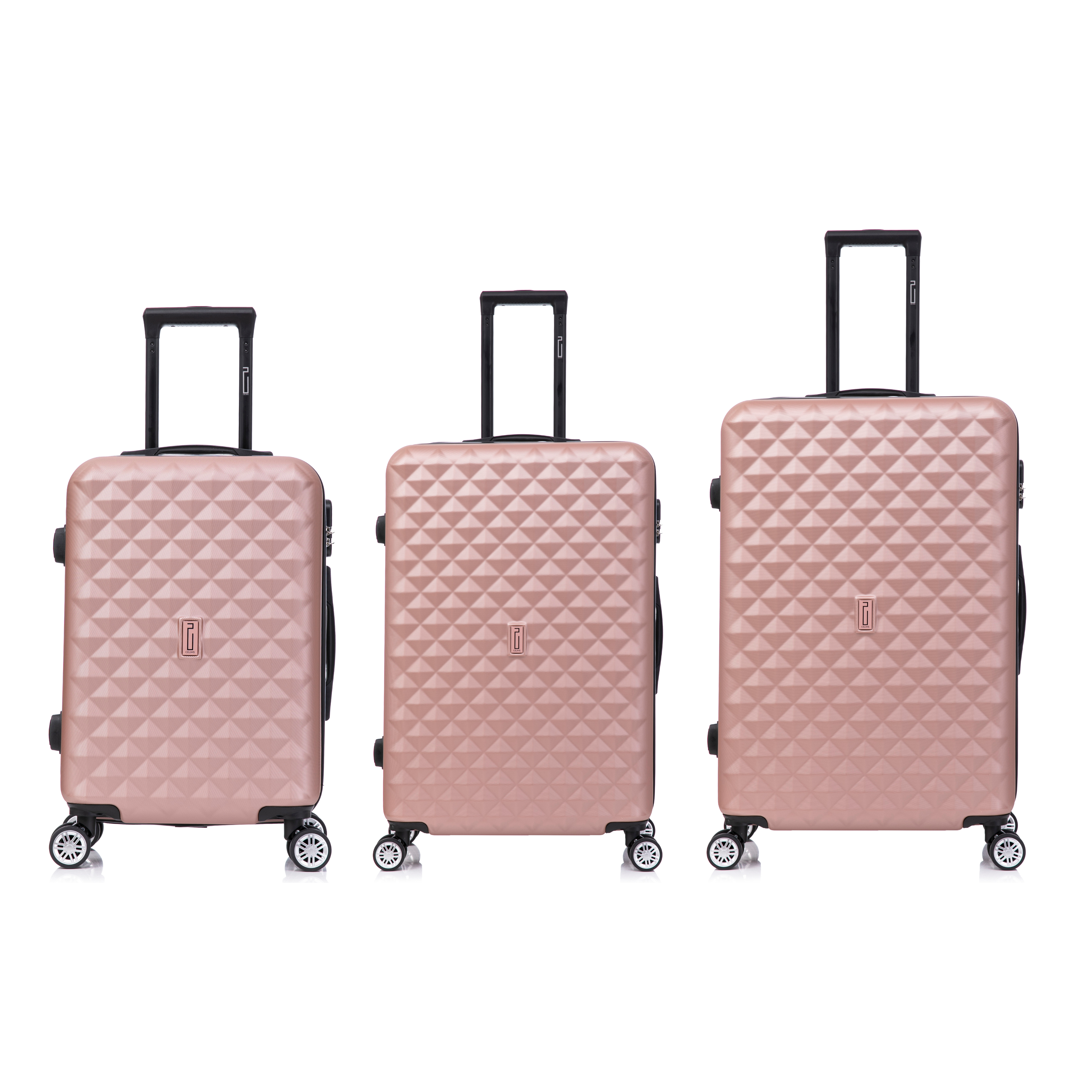 Set De Valise 3 pièces Urban | Valise Cabine | Valise Moyenne | Valise Grande – Rose-Gold