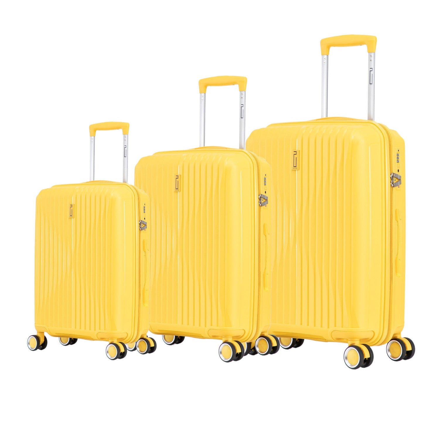 SET - Set 3 Valises - Polypropylène (XL-75cm) (L-65cm) (S-55cm)