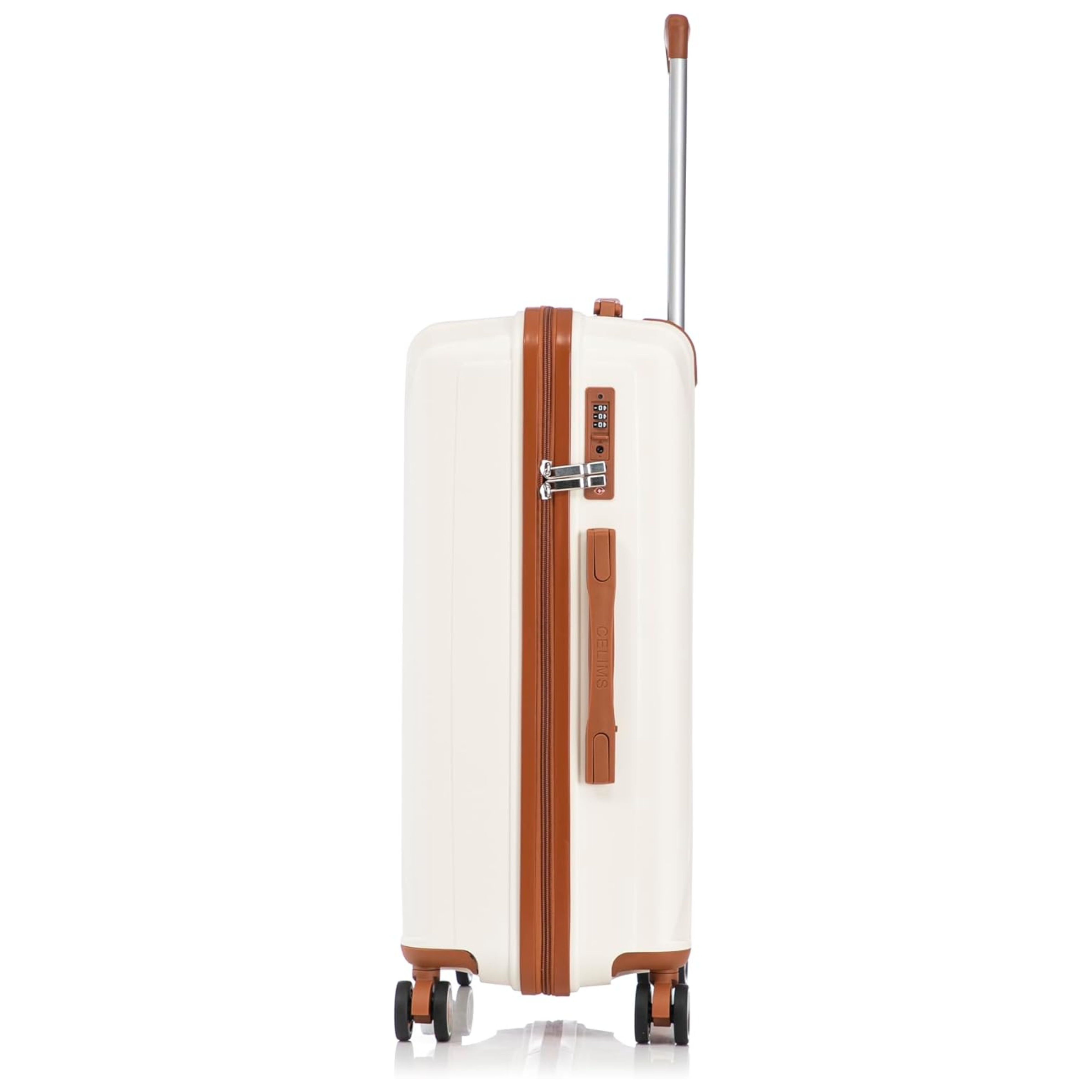 Valise Grande Taille En Polypropylène | Valise Soute 23 kg | 75x45x28 | Crème