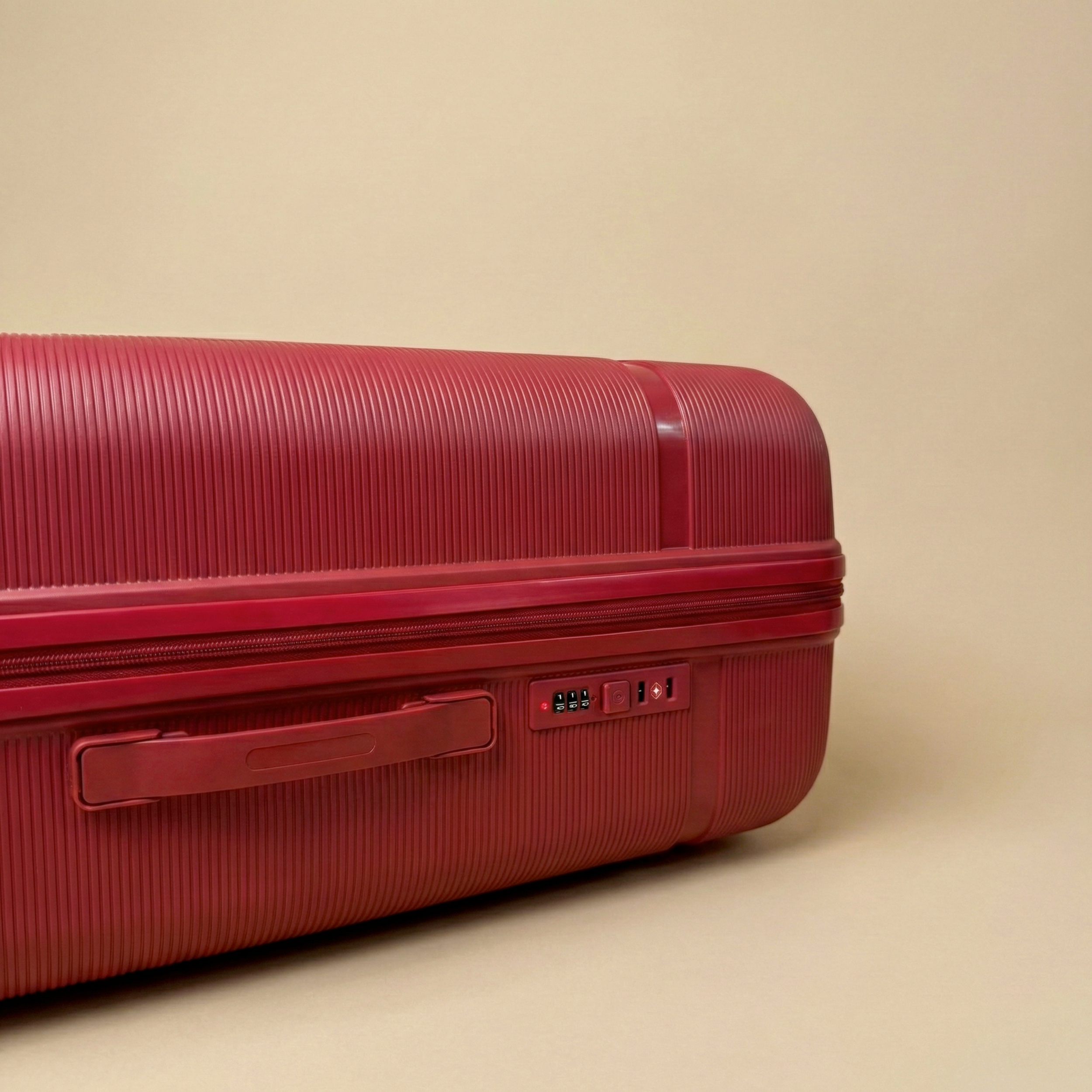 Set 3 Valises – Polypropylène (XL-75cm) (L-65cm) (S-55cm) – Rouge