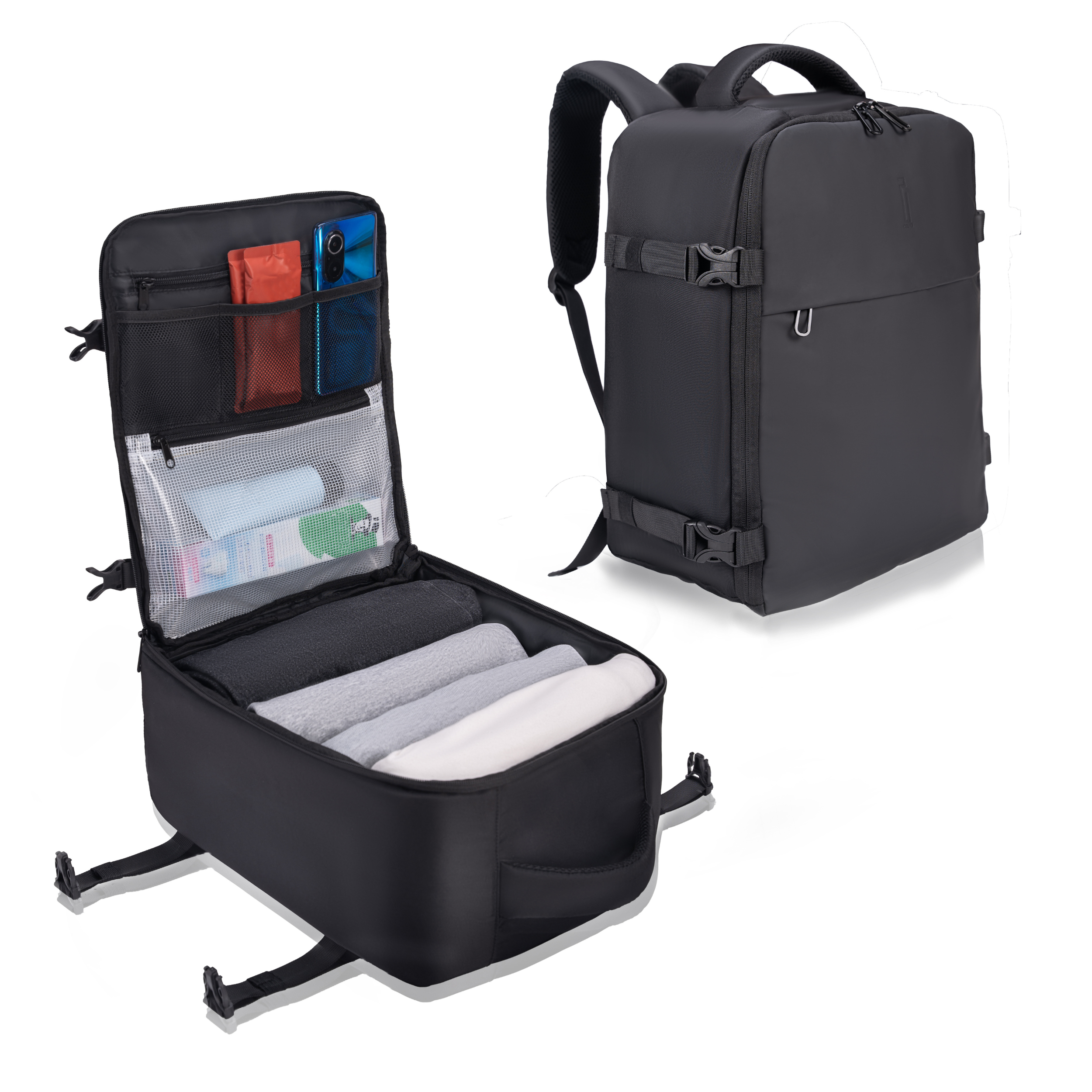 Sac à dos 40x30x20 CELIMS - Bagage à Main - Imperméable - Beige