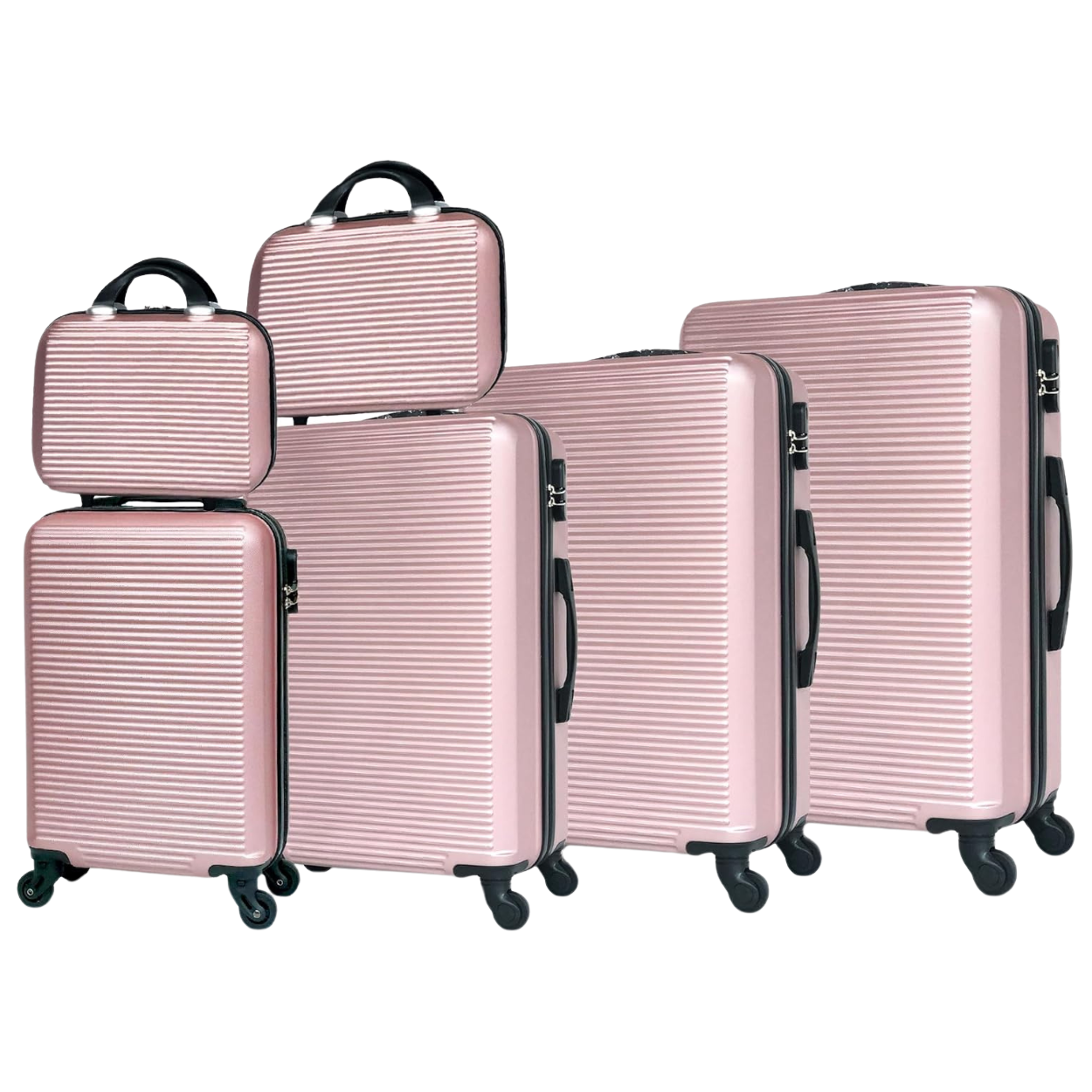 Set valises Week-End 6 pièces – 4 valises + 2 vanity