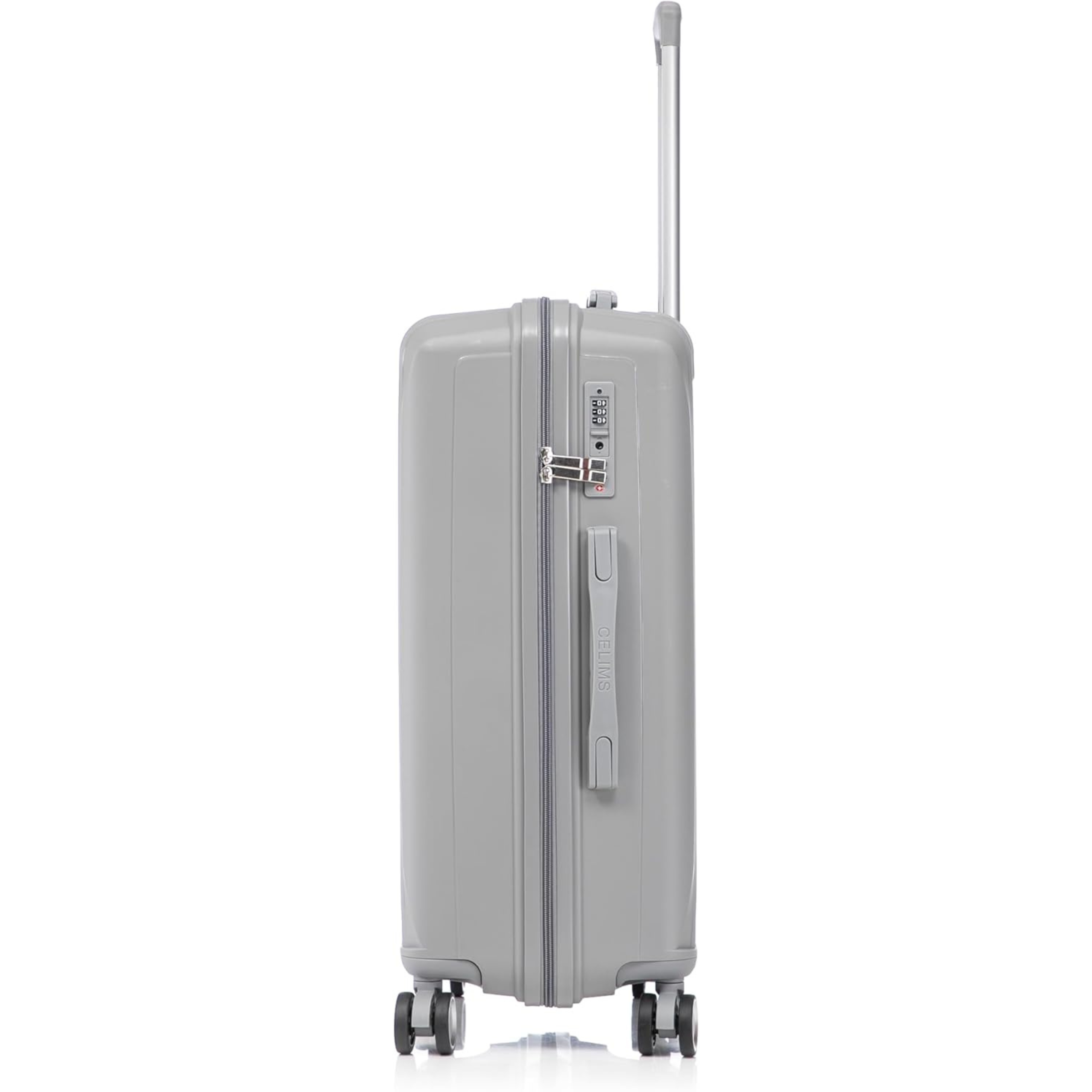 Set Valise 3 pièces En Polypropylène | Valise Cabine | Valise Moyenne | Valise Grande – Gris