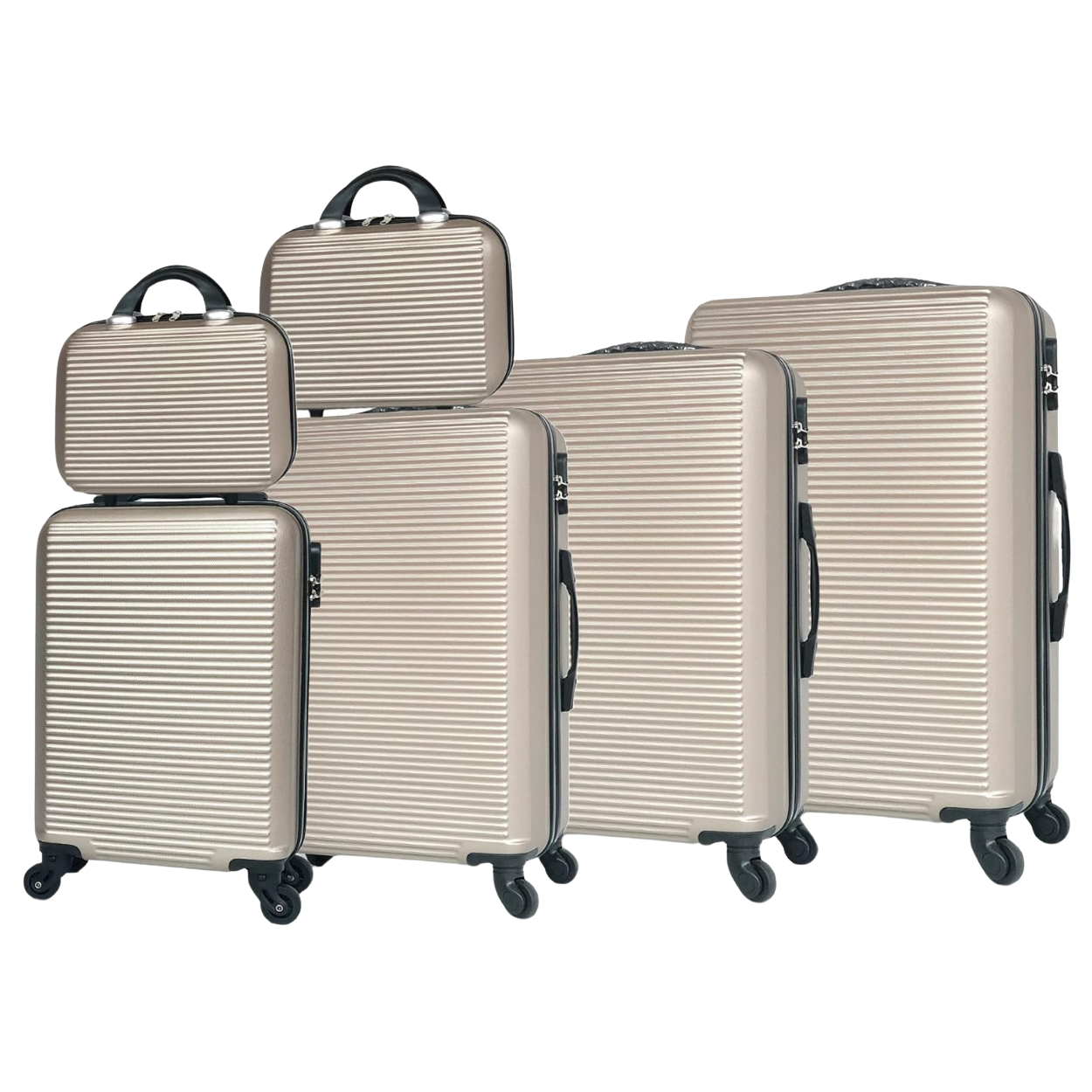 Set valises Week-End 6 pièces – 4 valises + 2 vanity