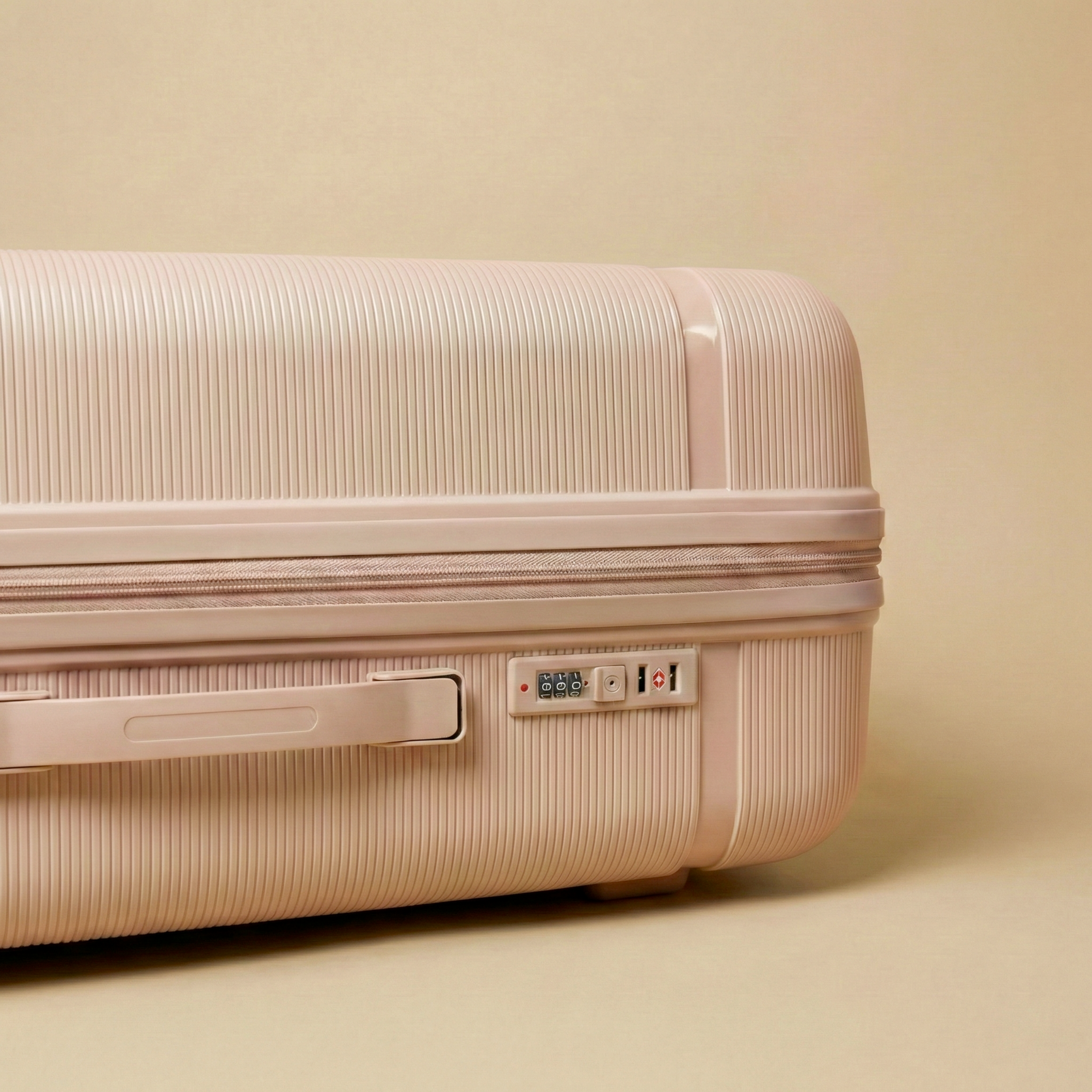 Set 3 Valises – Polypropylène (XL-75cm) (L-65cm) (S-55cm) – Rose Pale