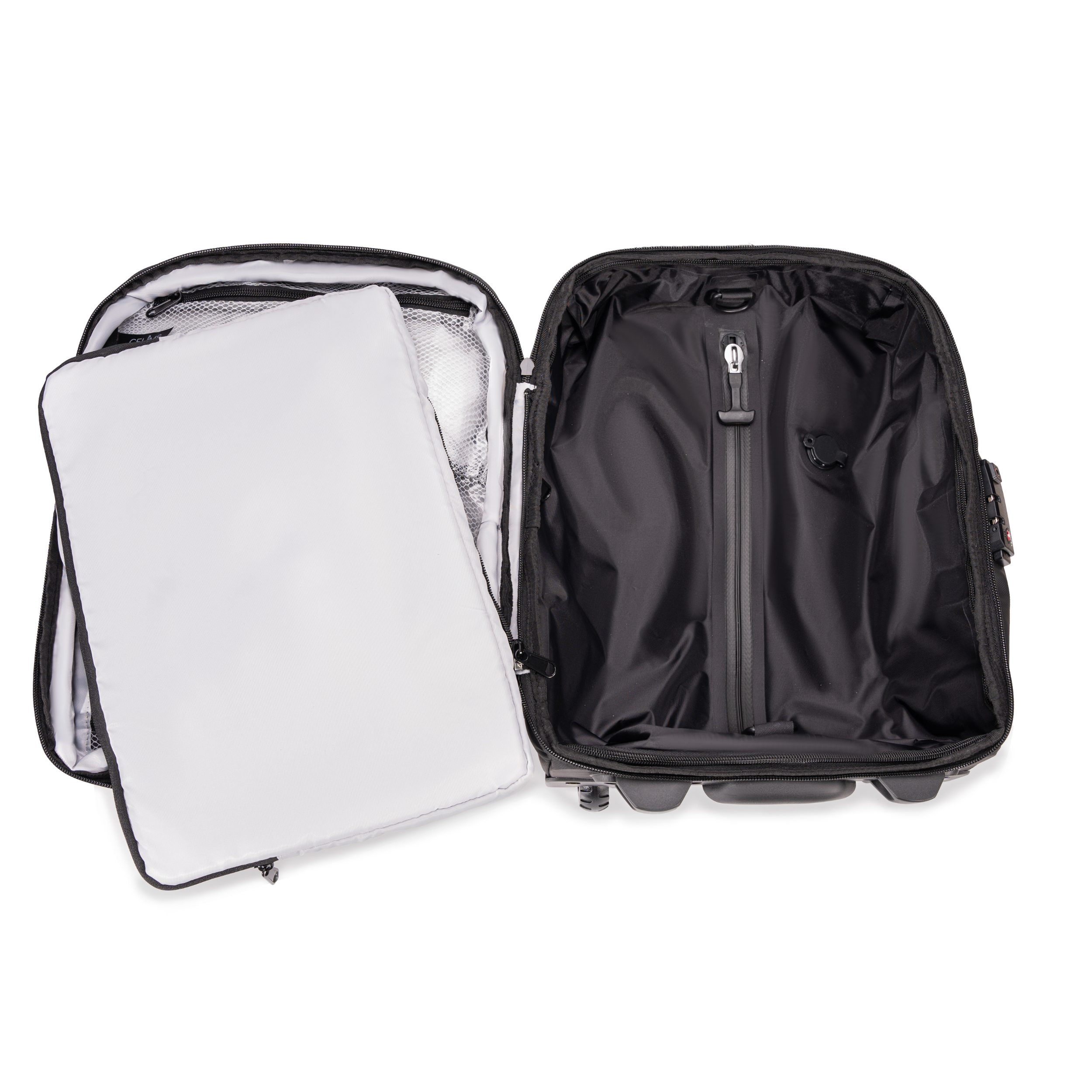 AirPlus Trolley – Sac à Dos Sous Vide 40x30x20 CELIMS avec Roues - Bagage à Main - Imperméable - Compartiment Ordinateur Amovible