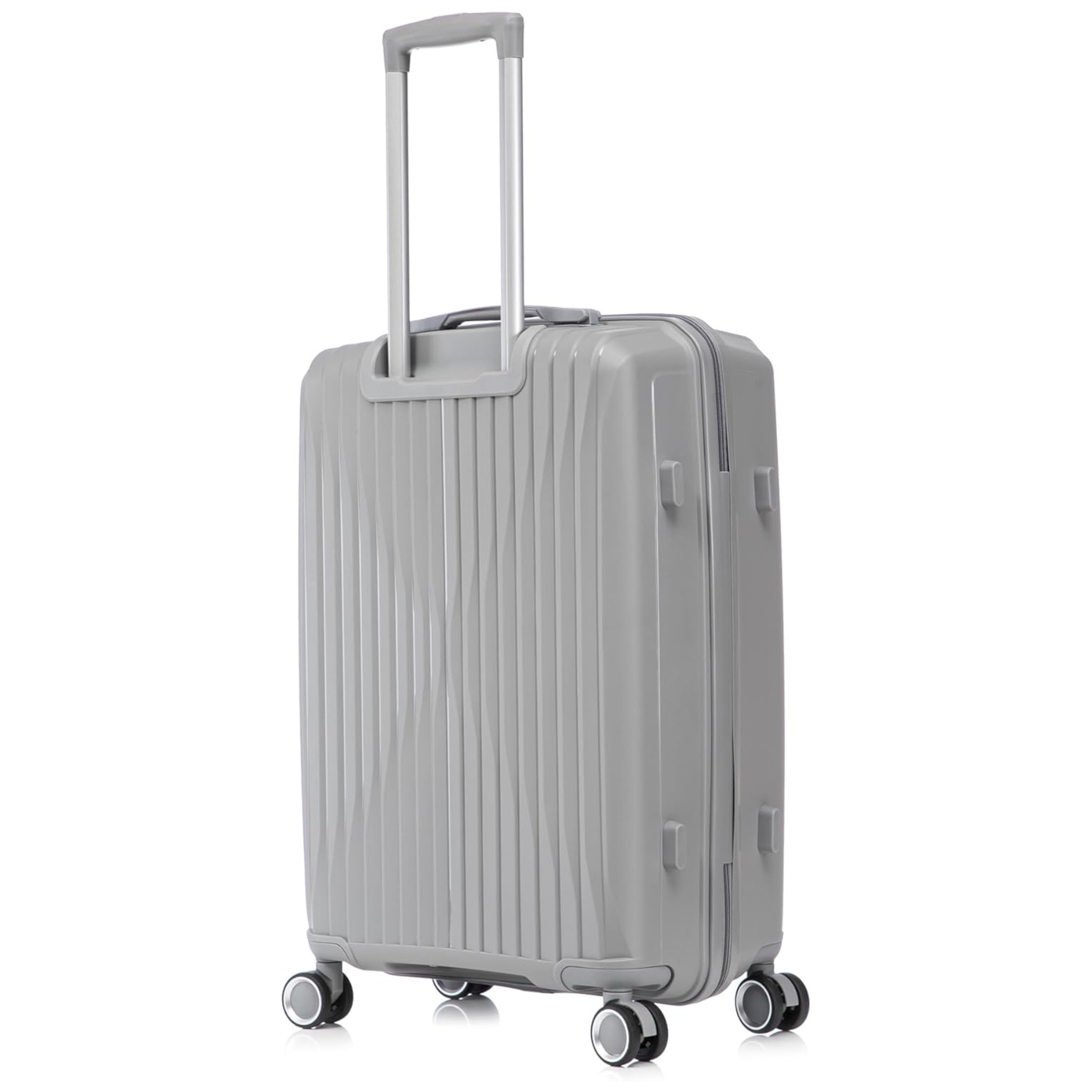 Set Valise 3 pièces En Polypropylène | Valise Cabine | Valise Moyenne | Valise Grande – Gris