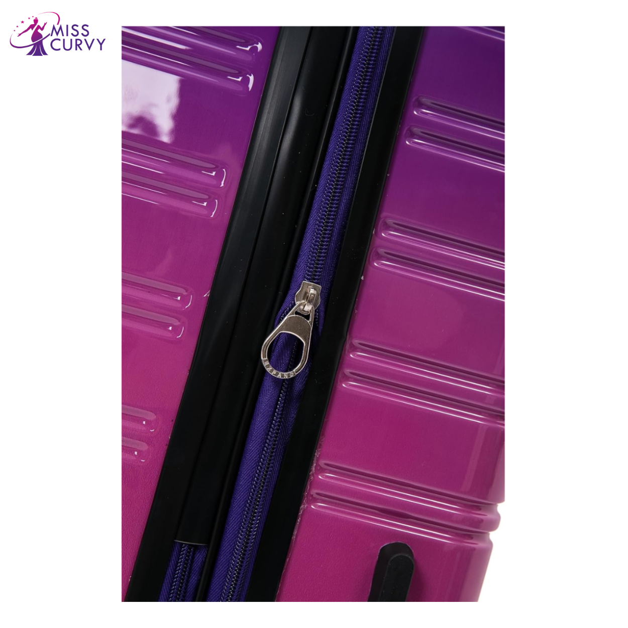 20” Carry-On Suitcase Polypropylene | Cabin Luggage | Purple Gradient