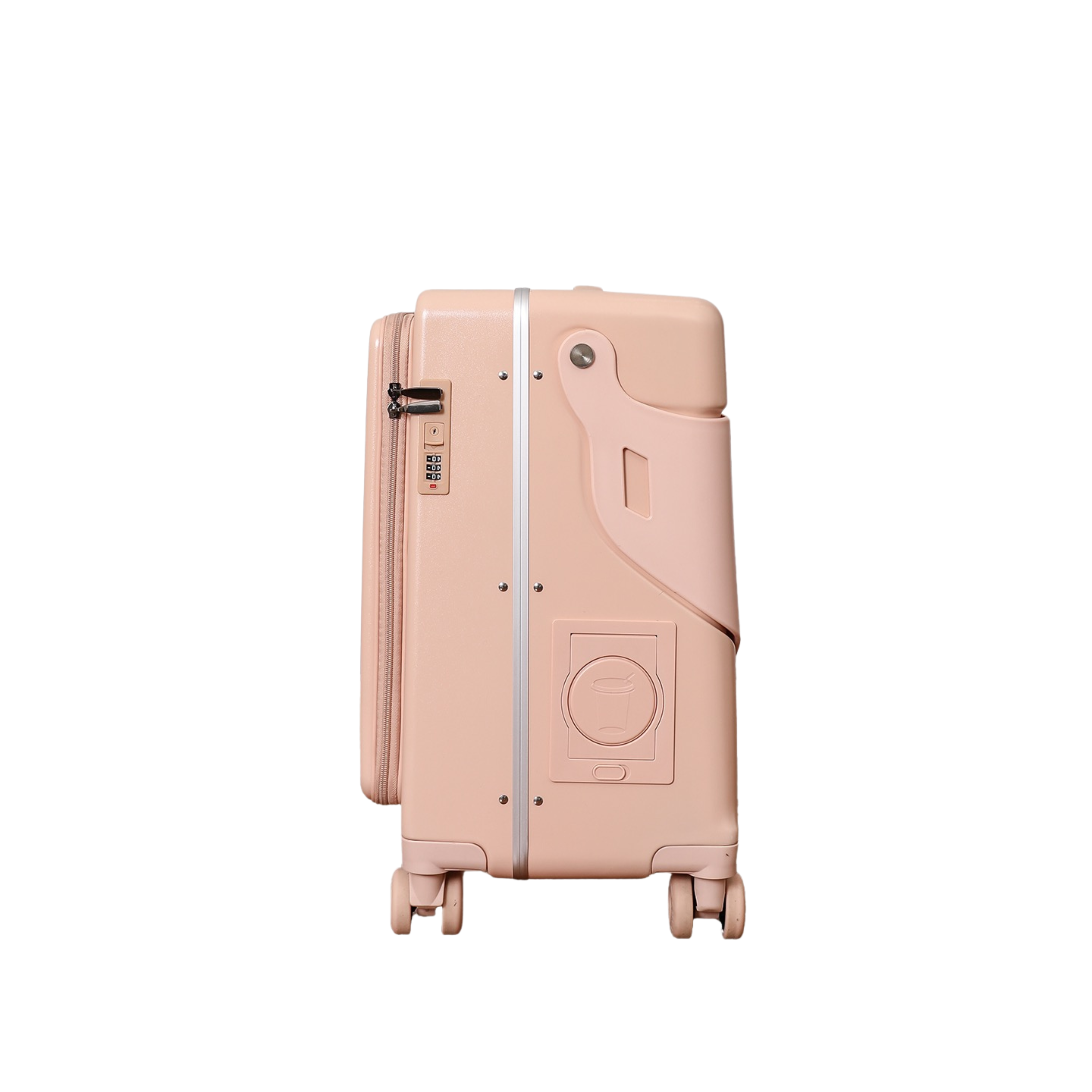 Valise Cabine avec Siège Enfant PopSeat - 55x35x25 - Porte USB - roulettes Ultra Résistantes avec Frein - Porte Gobelet - Cadenas