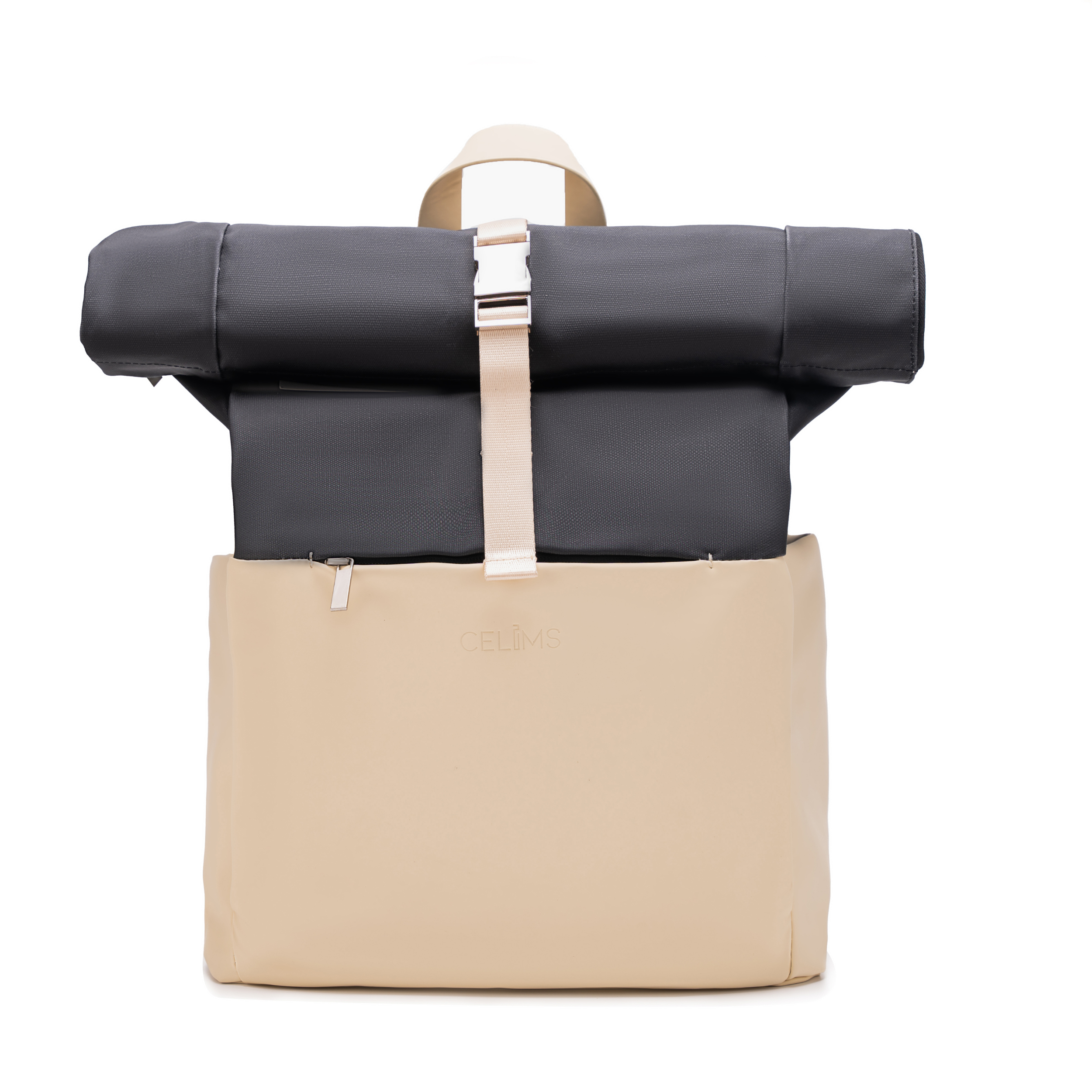 Sac à dos Roll-Top CELIMS - Bagage à Main 40x30x20cm - Imperméable & Ultra-Résitant - Gris