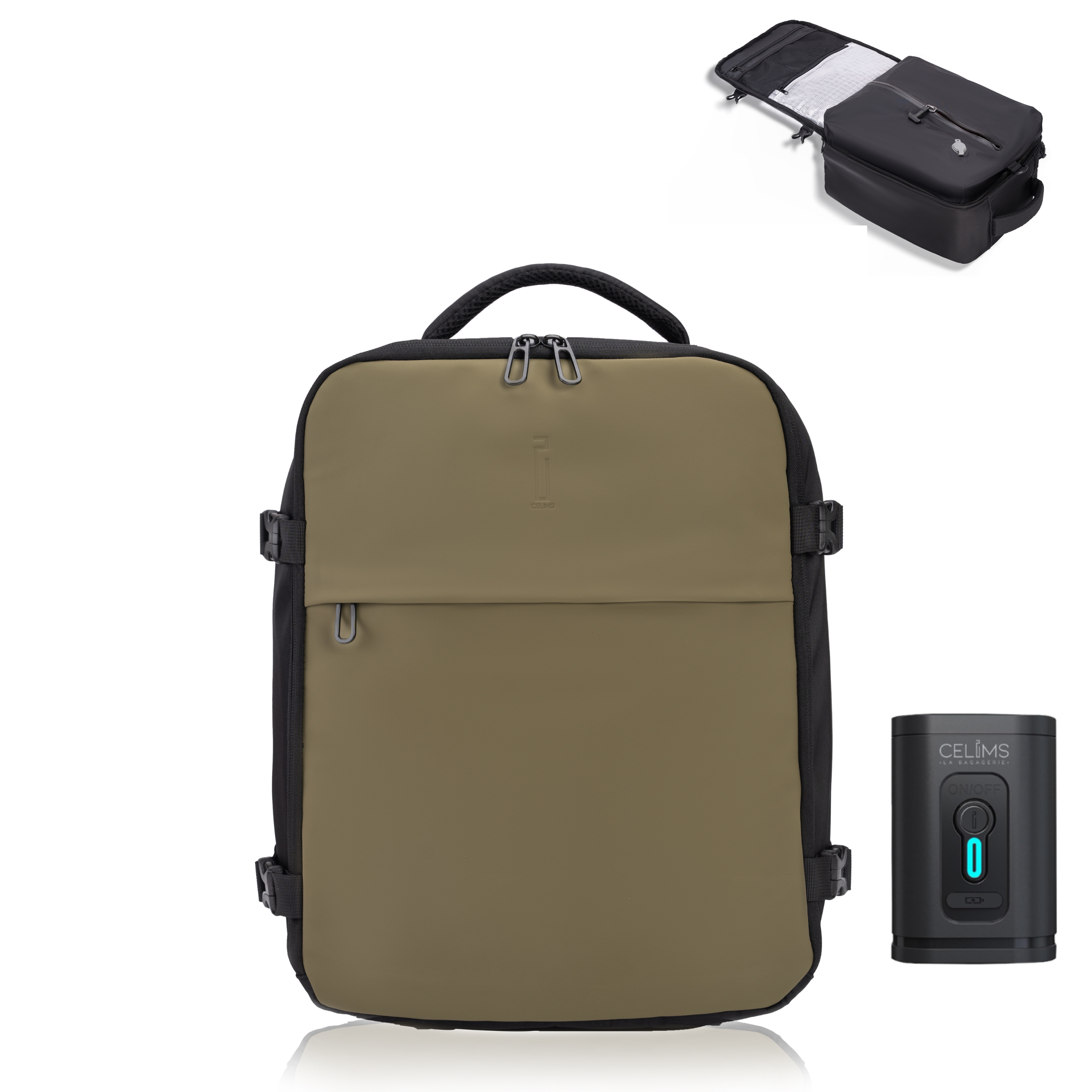 Sac à dos Sous Vide 40x30x20 CELIMS - Bagage à Main - Imperméable - Beige