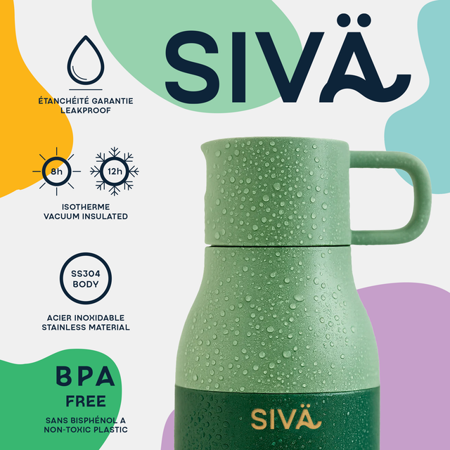 Gourde Isotherme Inox 740ml | Étanche & Durable | Avec Filtre Charbon