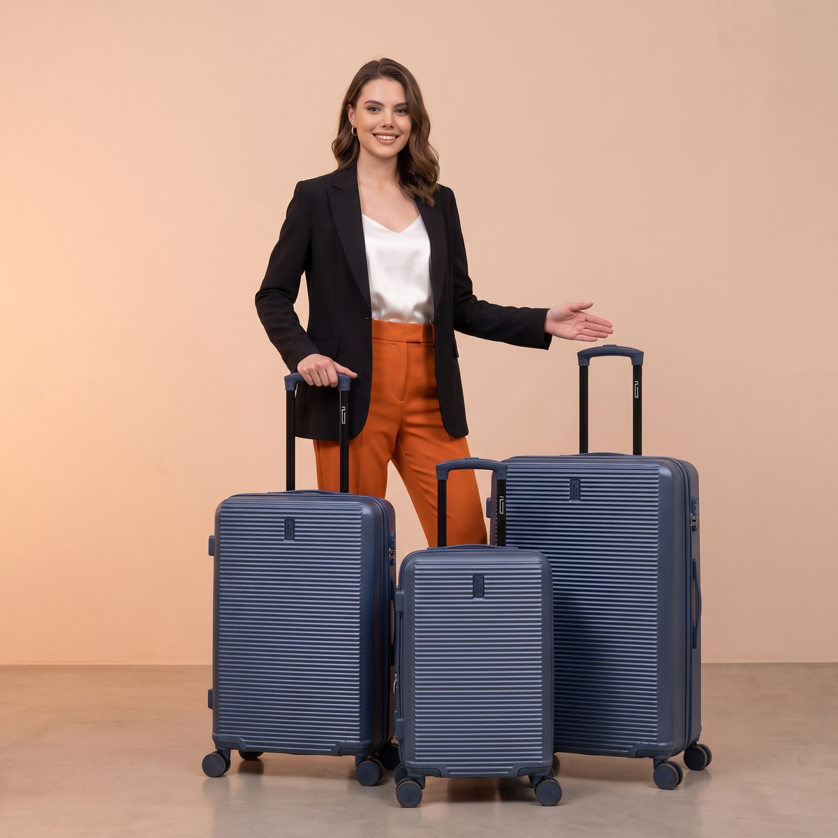 Set 3 Valises Linea Premium – ABS Extensible (XL-75cm) (L-65cm) (S-55cm)