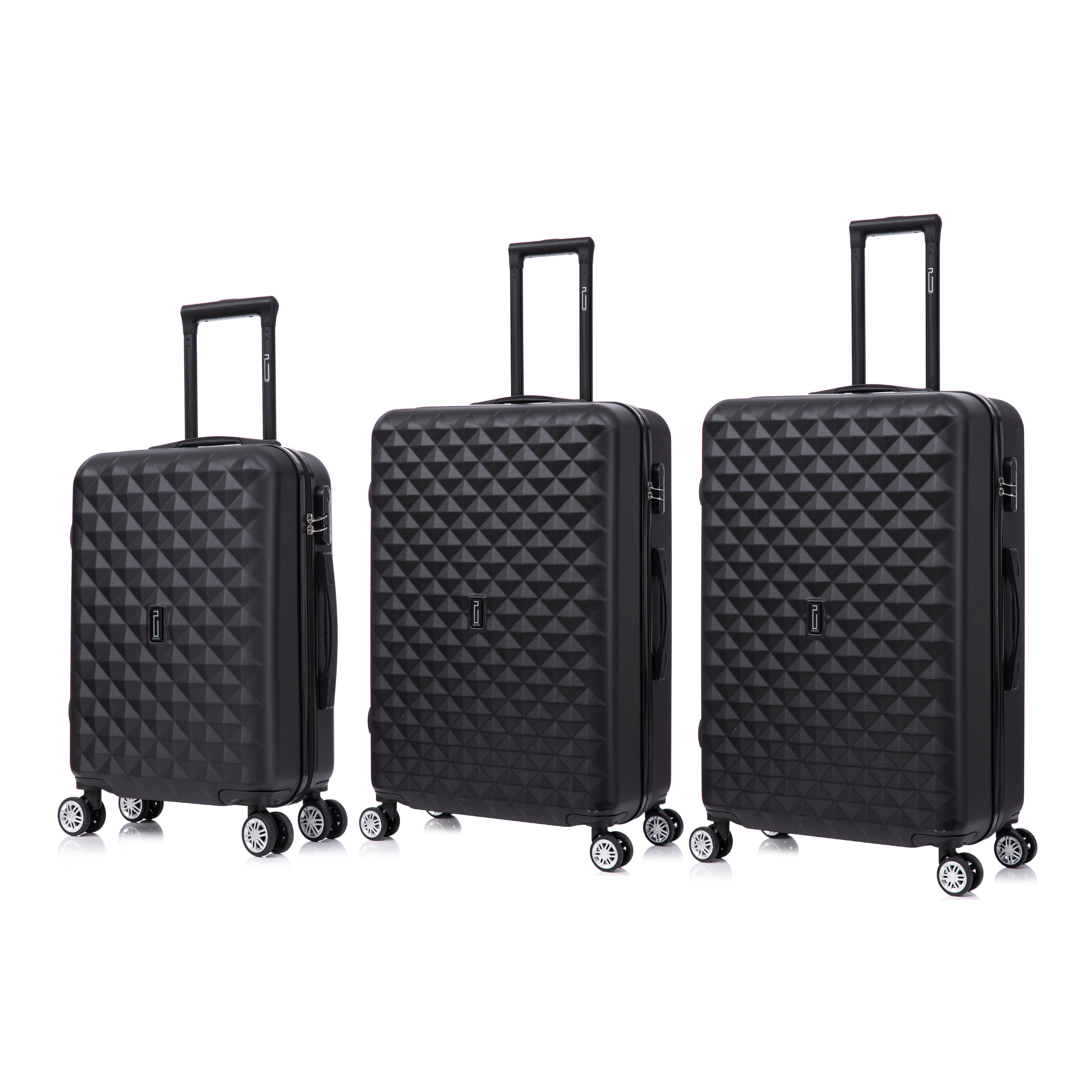 Set De Valise 3 pièces Urban | Valise Cabine | Valise Moyenne | Valise Grande – Noir