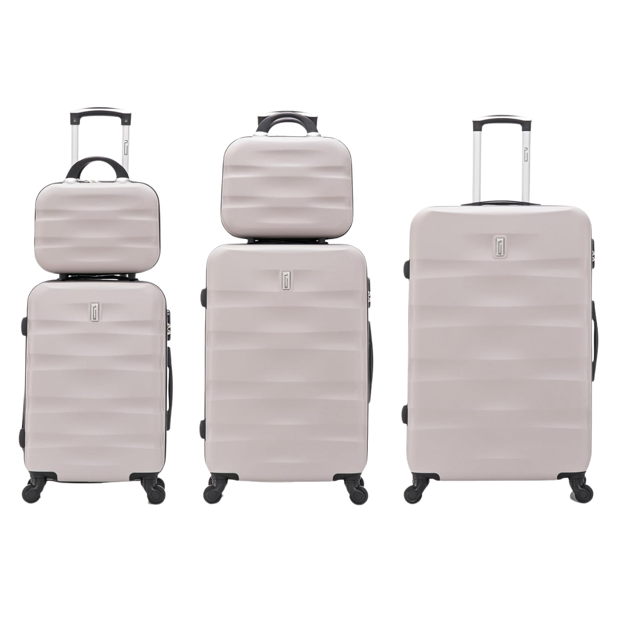 5-piece AeroWave suitcase set | Cabin suitcase | Medium suitcase | Large suitcase | 2x Vanity case - Grey
