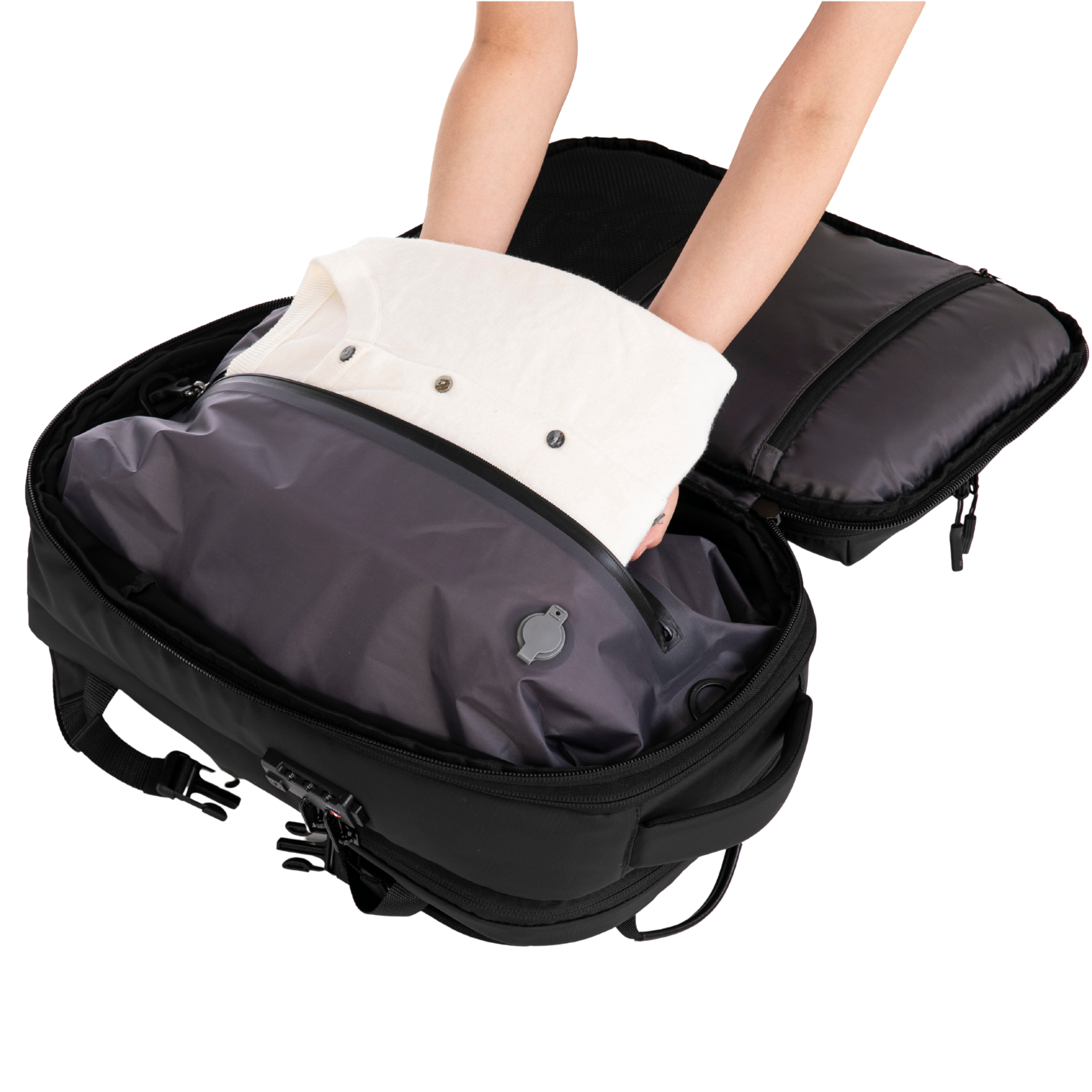 Sac à dos compressible V2 – Avec ou sans pompe, sac de compression inclus