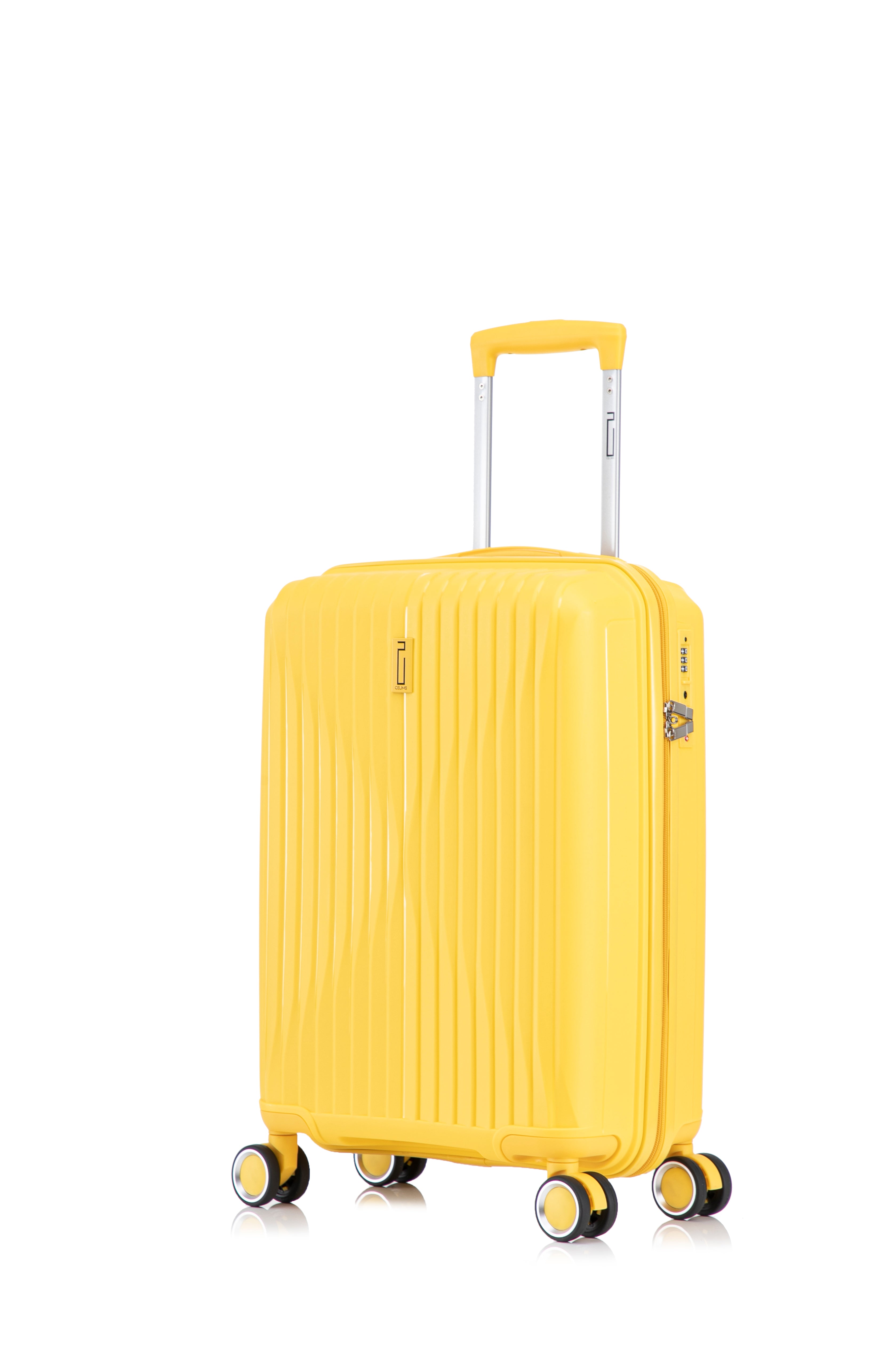 3-Piece Polypropylene Suitcase Set | Cabin Suitcase | Medium Suitcase | Large Suitcase – Black