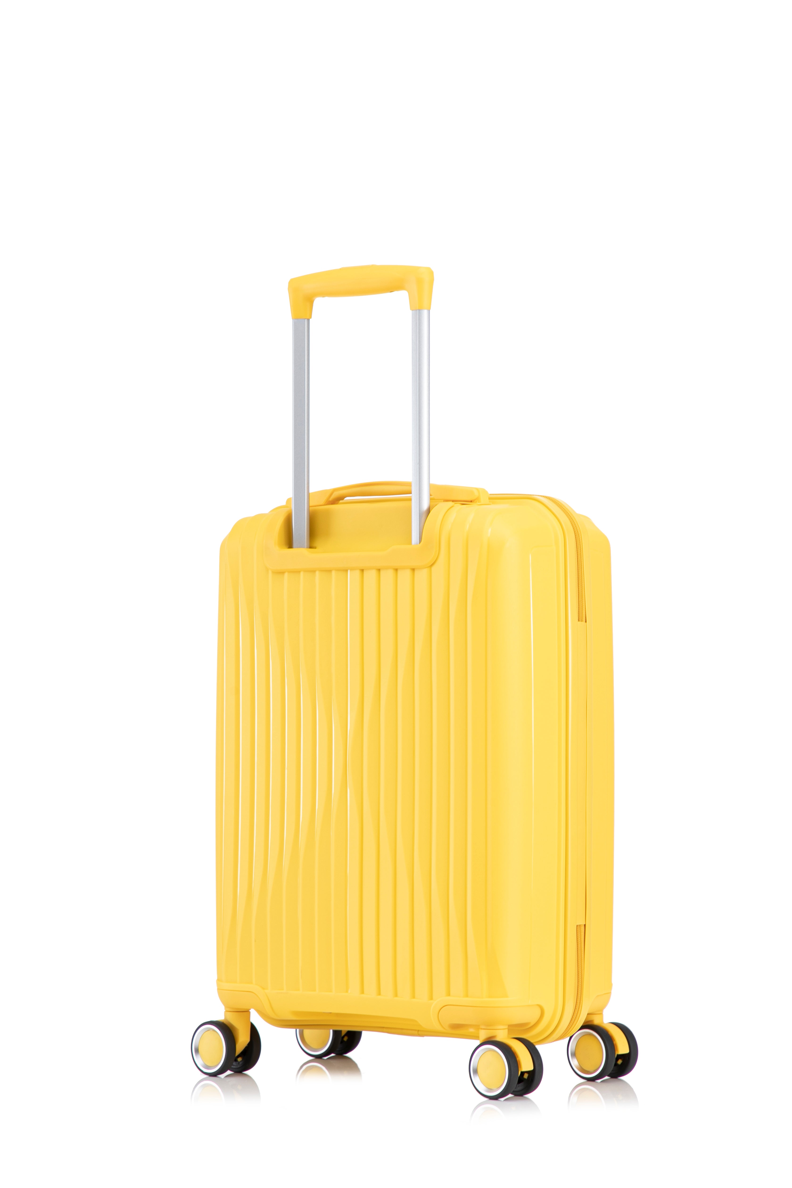 3-Piece Polypropylene Suitcase Set | Cabin Suitcase | Medium Suitcase | Large Suitcase – Black