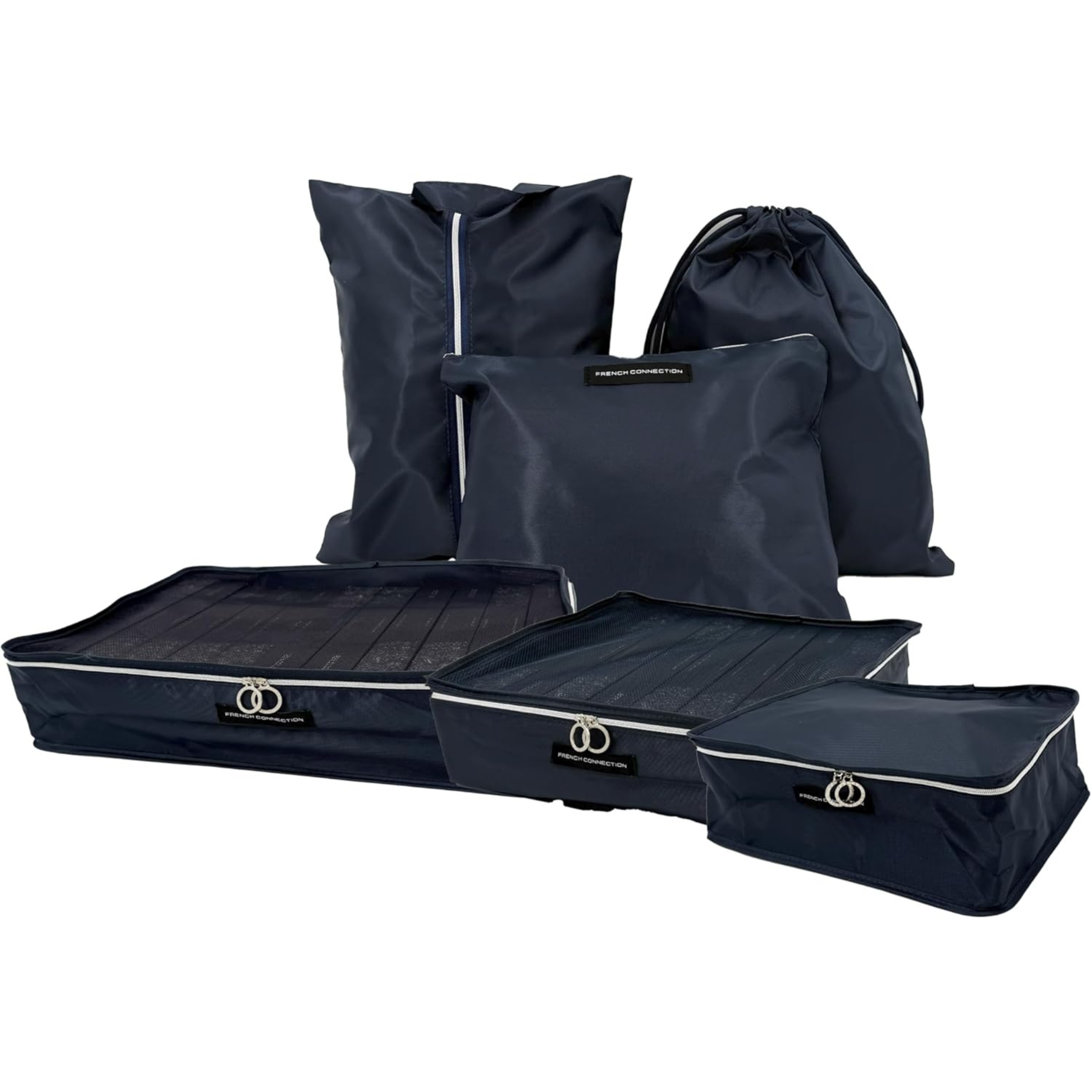 Travel Organizers | Set of 6 pieces | Luggage Organizers | Lightweight and Durable Luggage Storage Cubes Blue 