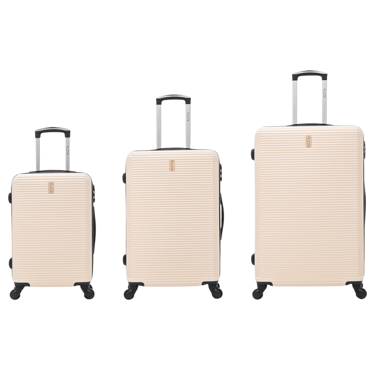 3-piece Weekend Suitcase Set - Cabin Suitcase | Medium Suitcase | Large Suitcase - Beige