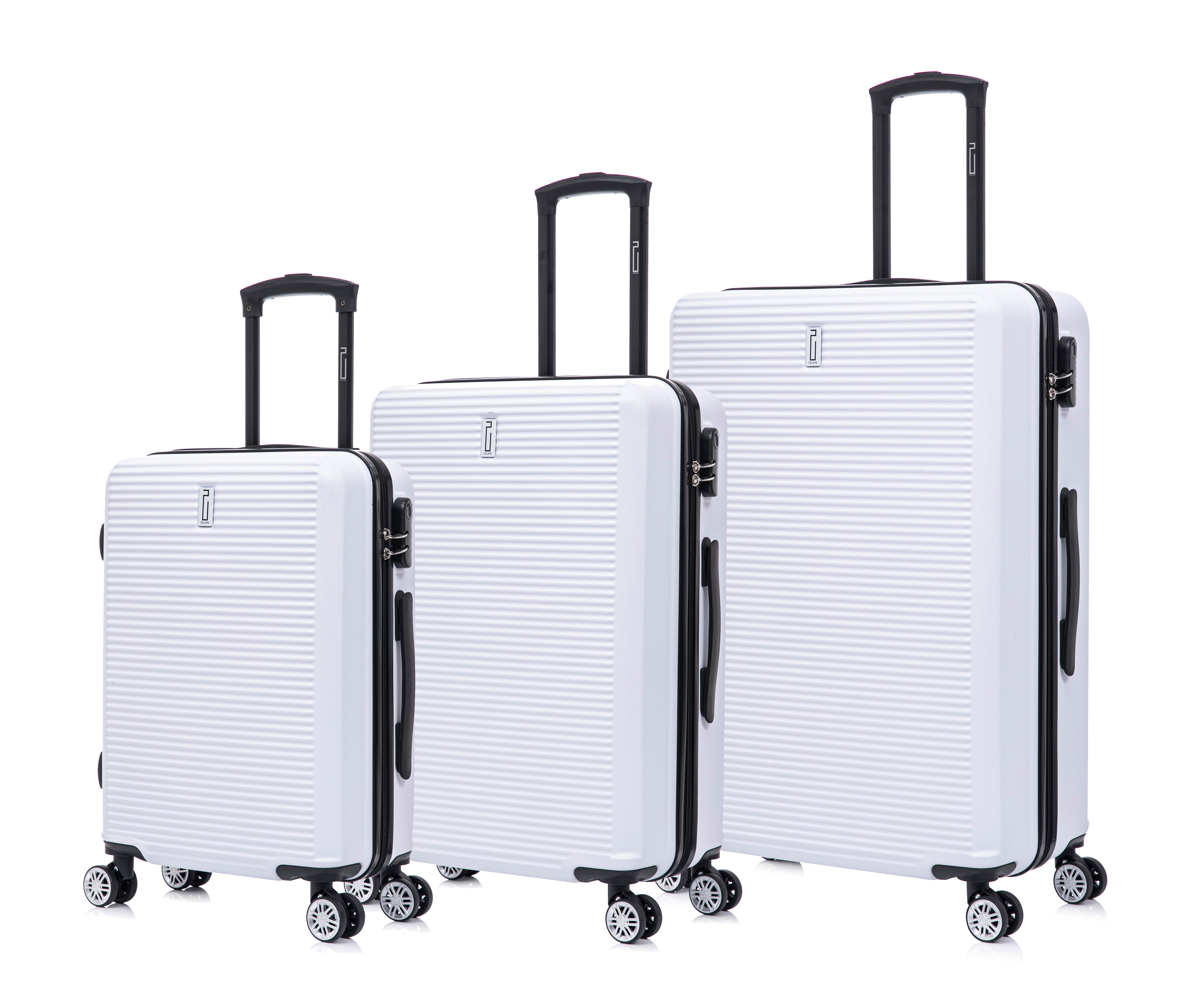 3-piece Weekend Suitcase Set - Cabin Suitcase | Medium Suitcase | Large Suitcase - Beige