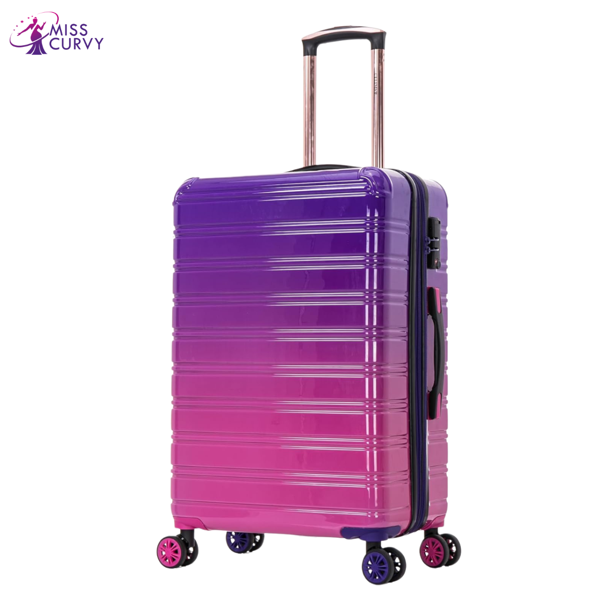 Medium Suitcase Polycarbonate | 20 kg Suitcase | 65x40x25 cm | Purple Gradient