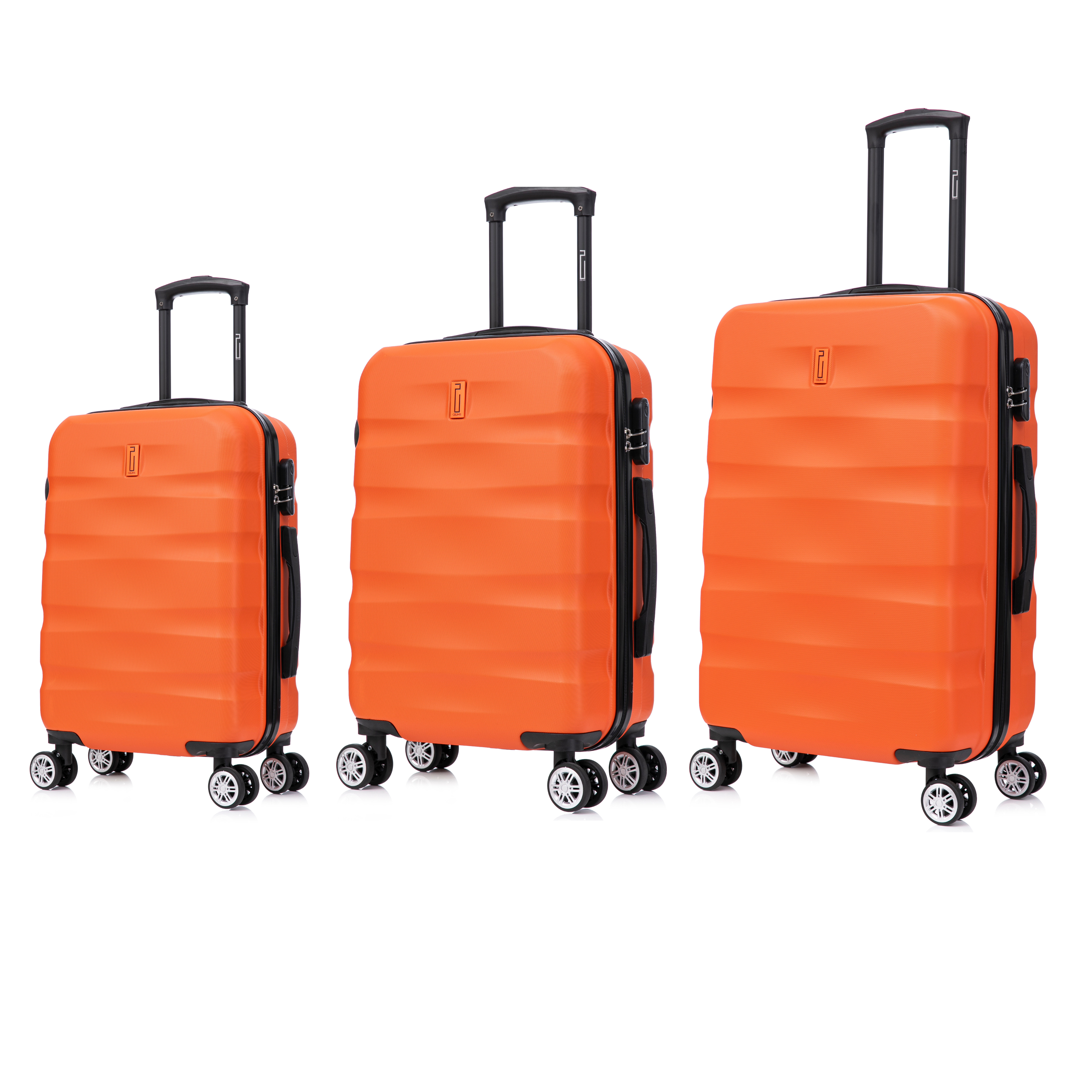 Set valises 3 pièces AeroWave – cabine, moyenne, grande - Orange