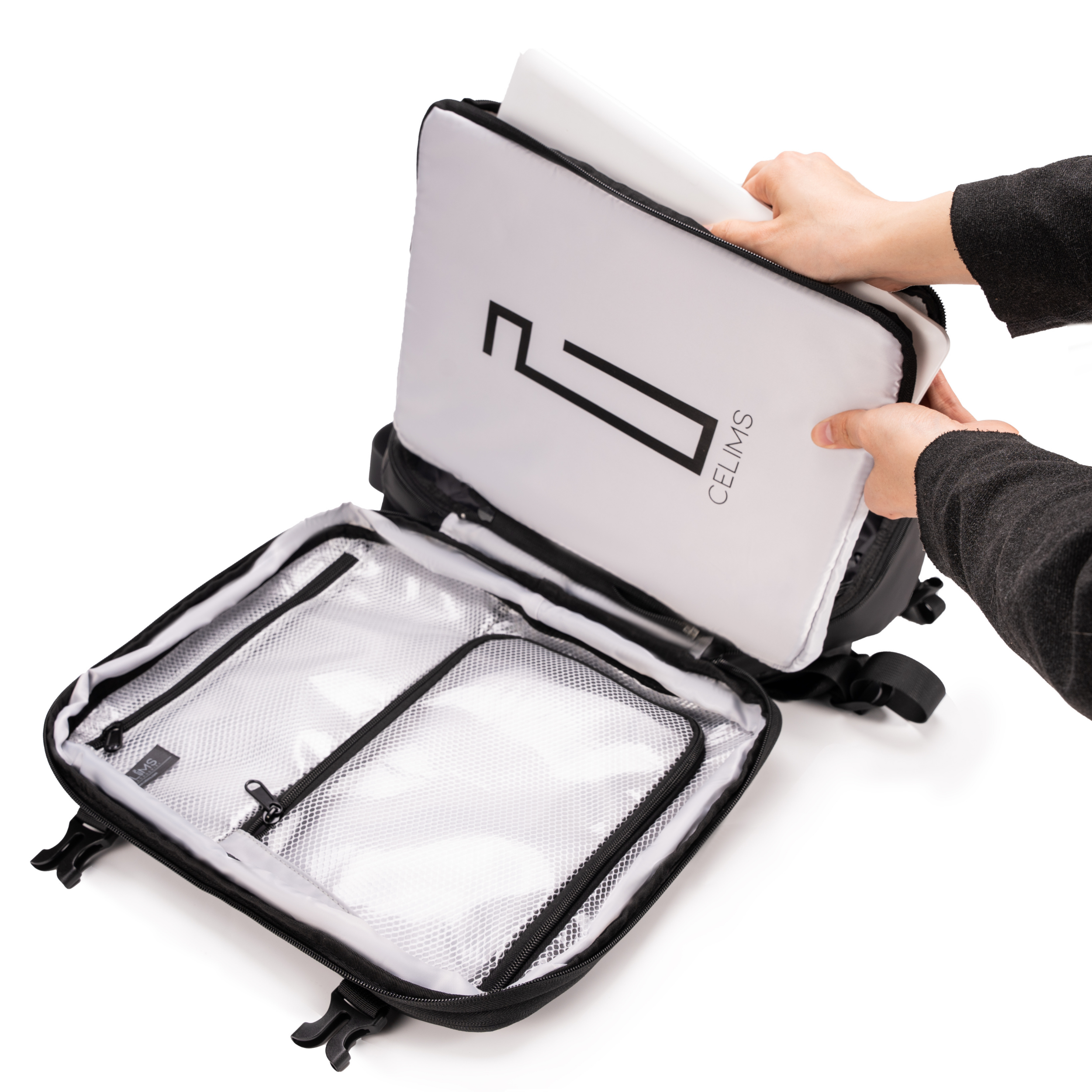 AirPlus – Sac à dos Sous Vide 40x30x20 CELIMS - Bagage à Main - Imperméable - Compartiment Ordinateur Amovible