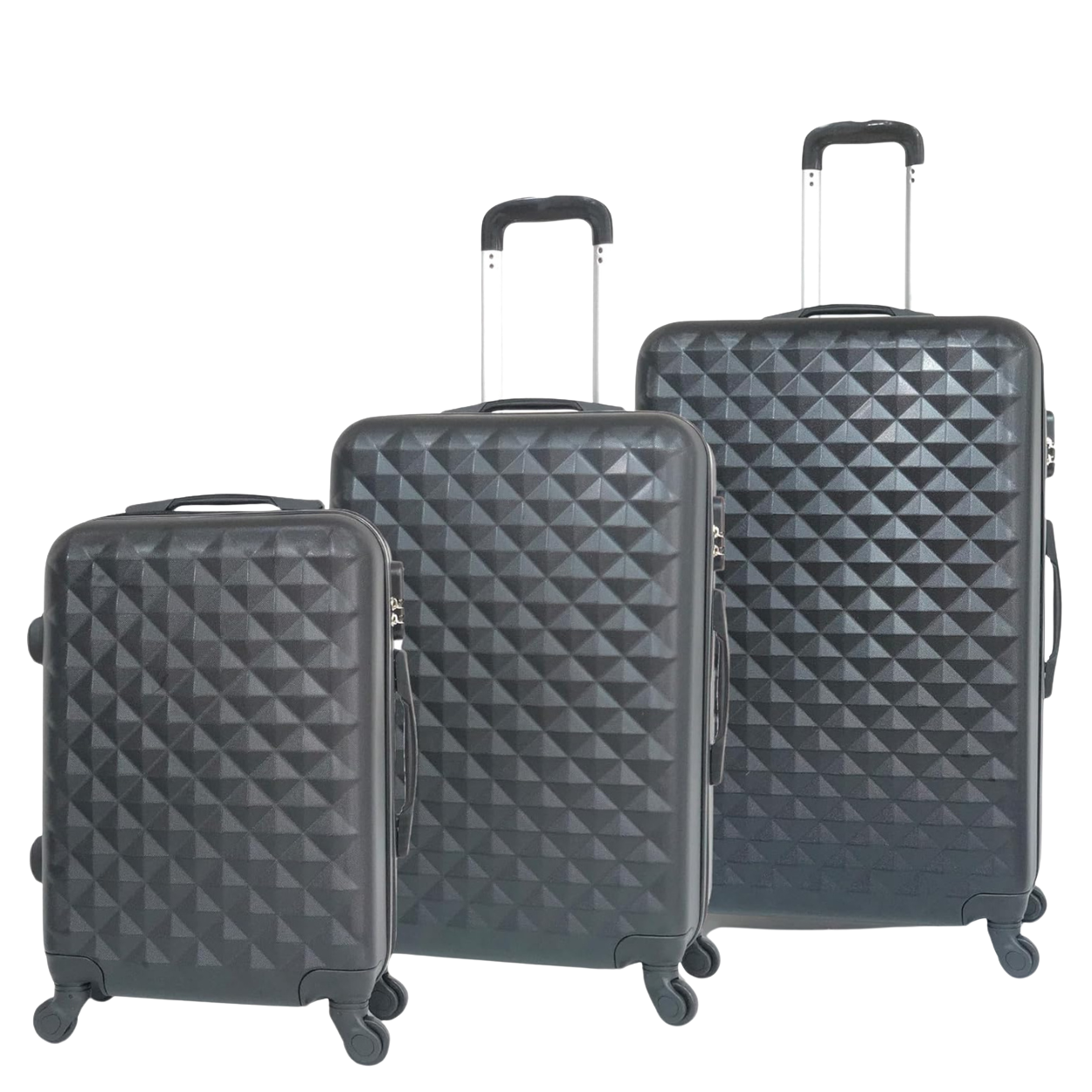3-Piece Urban Luggage Set | Cabin Suitcase | Medium Suitcase | Large Suitcase – Black