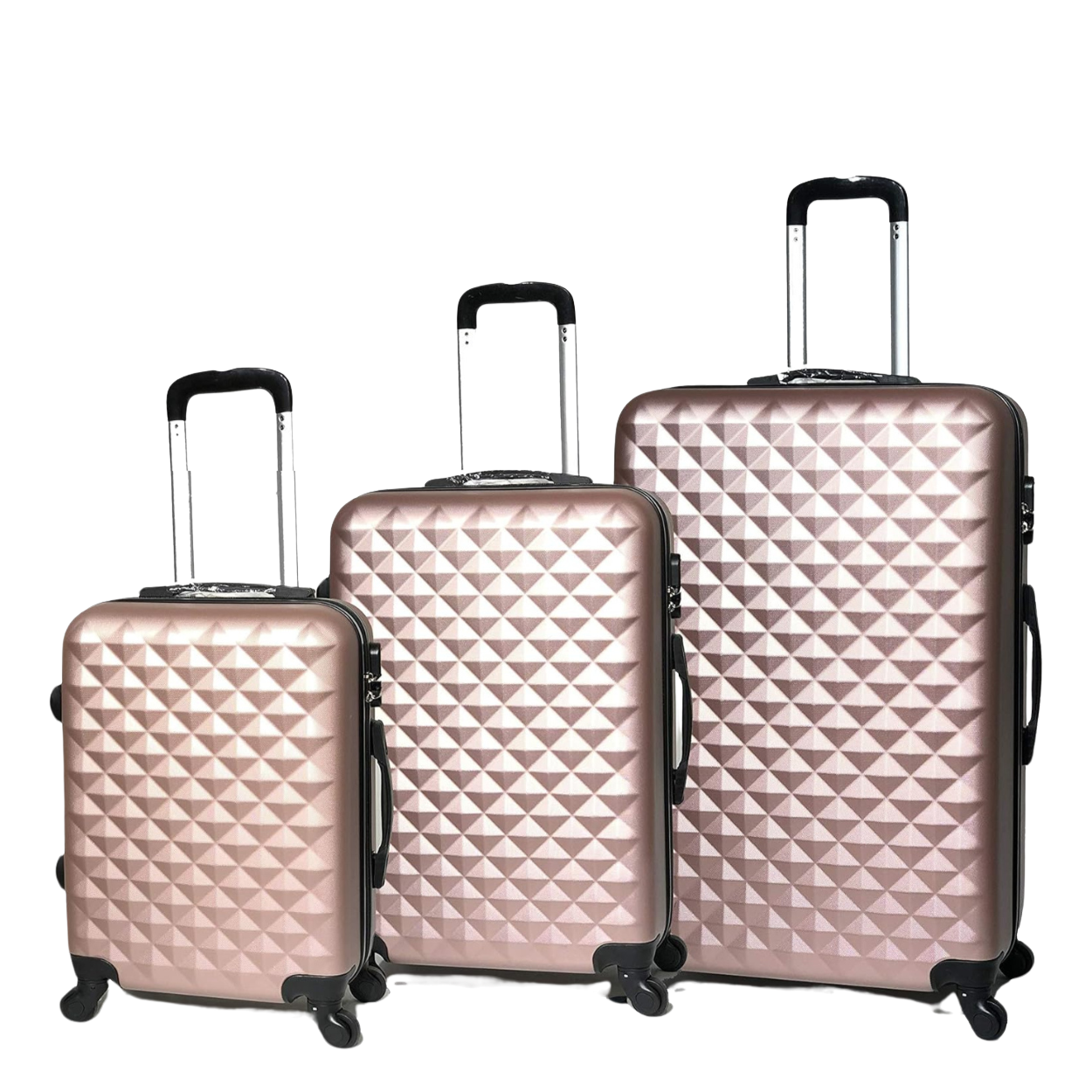 6-Piece Weekend Luggage Set | Cabin Suitcase | Medium Suitcase | Large Suitcase | 2x Vanity Cases – Rose Gold