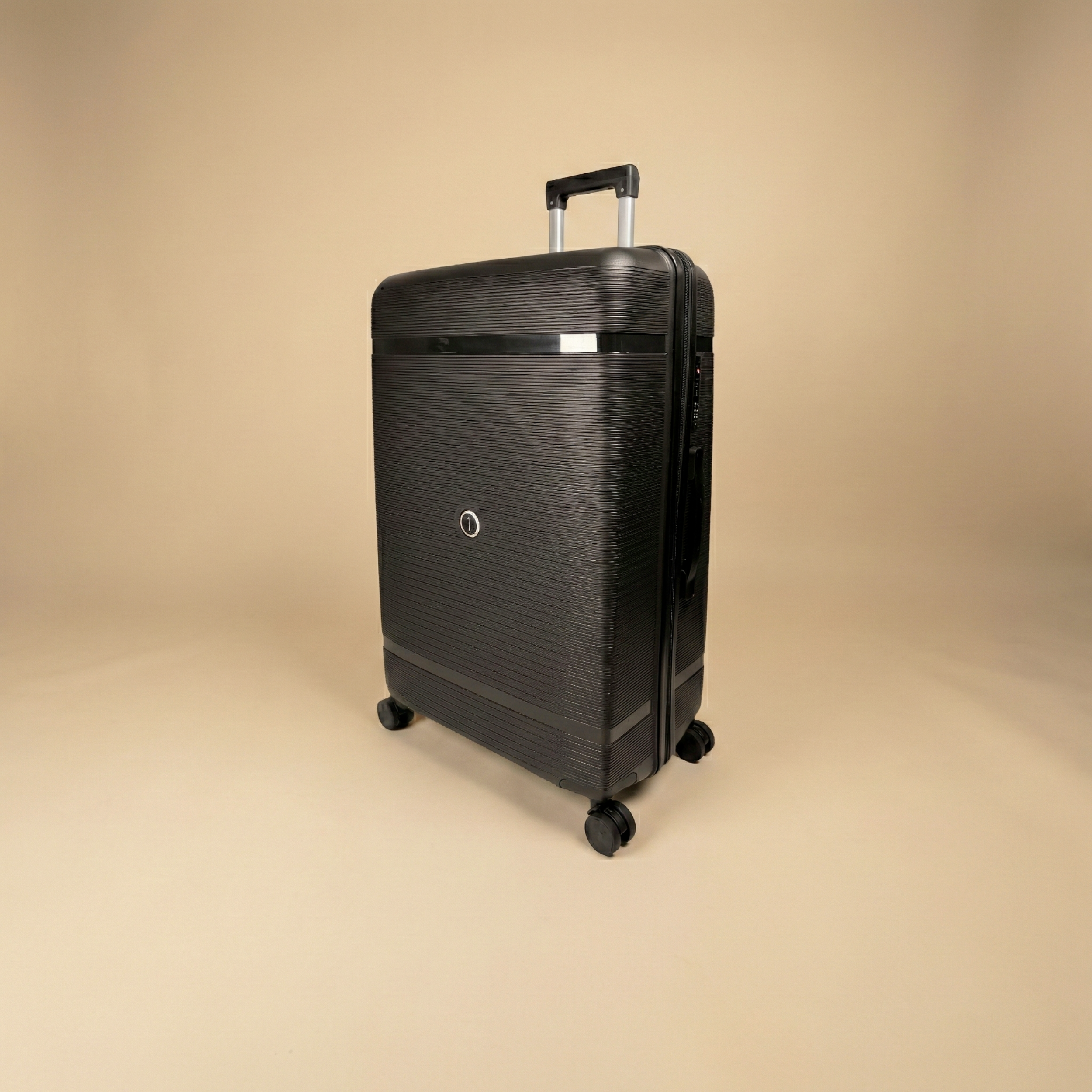 Set 3 Valises – Polypropylène (XL-75cm) (L-65cm) (S-55cm) – Noir