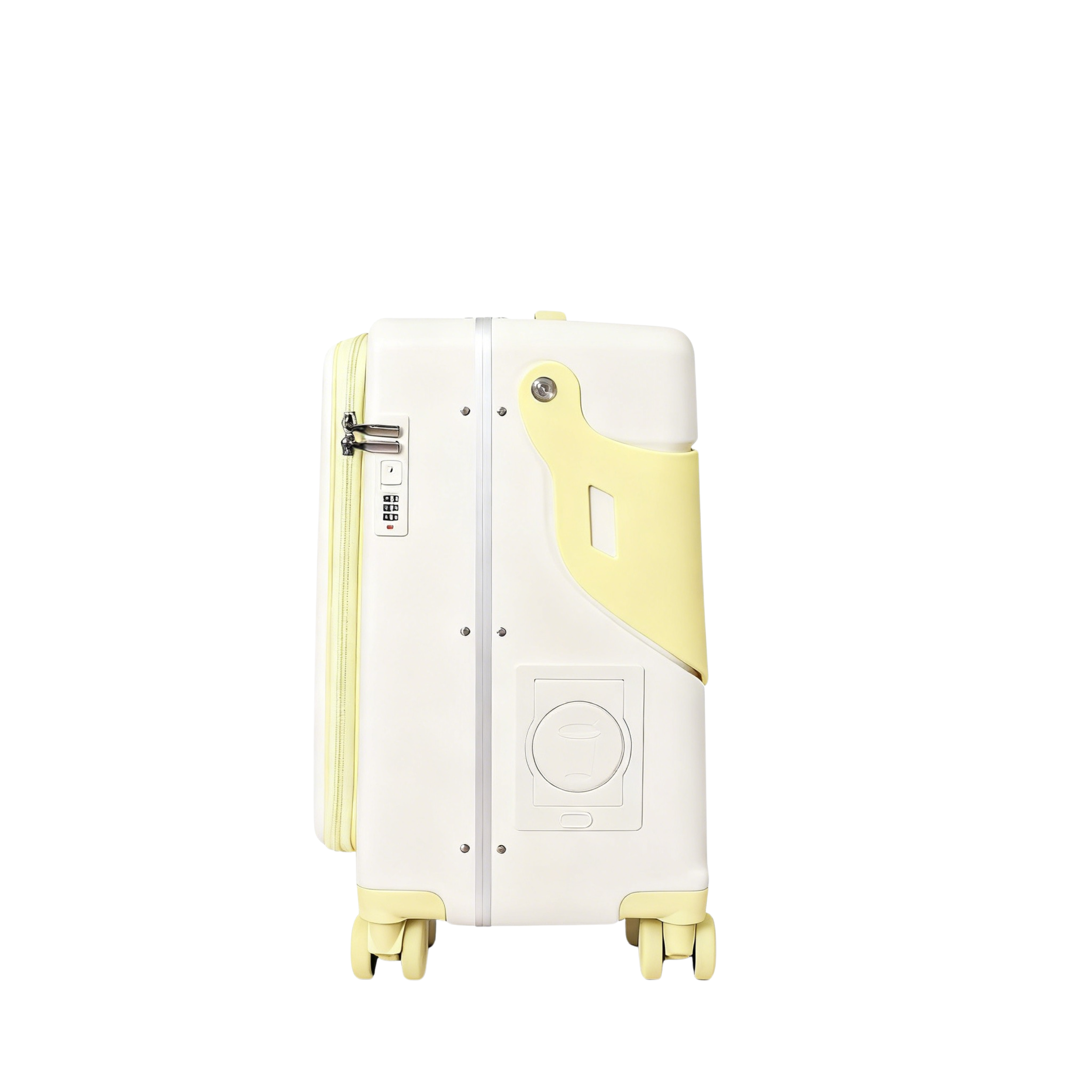 Valise Cabine avec Siège Enfant PopSeat - 55x35x25 - Porte USB - roulettes Ultra Résistantes avec Frein - Porte Gobelet - Cadenas