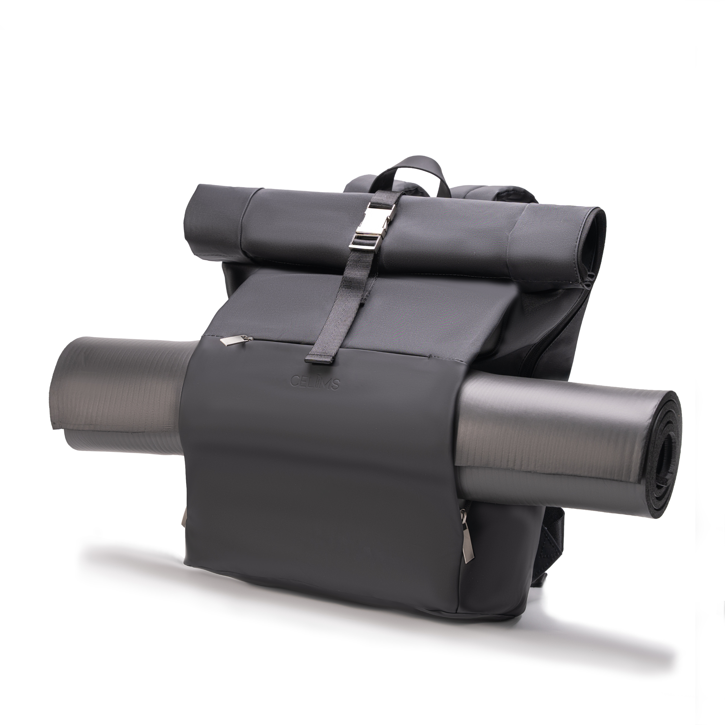 Sac à dos Roll-Top CELIMS - Bagage à Main 40x30x20cm - Imperméable & Ultra-Résitant - Rose