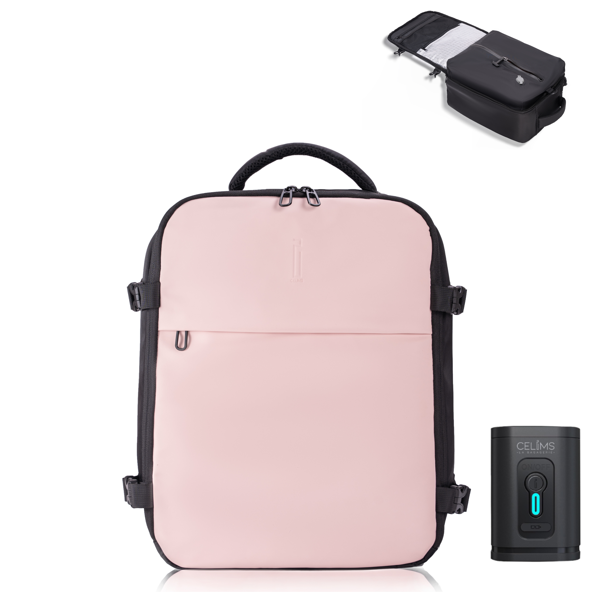 Sac à dos Sous Vide 40x30x20 CELIMS - Bagage à Main - Imperméable - Beige