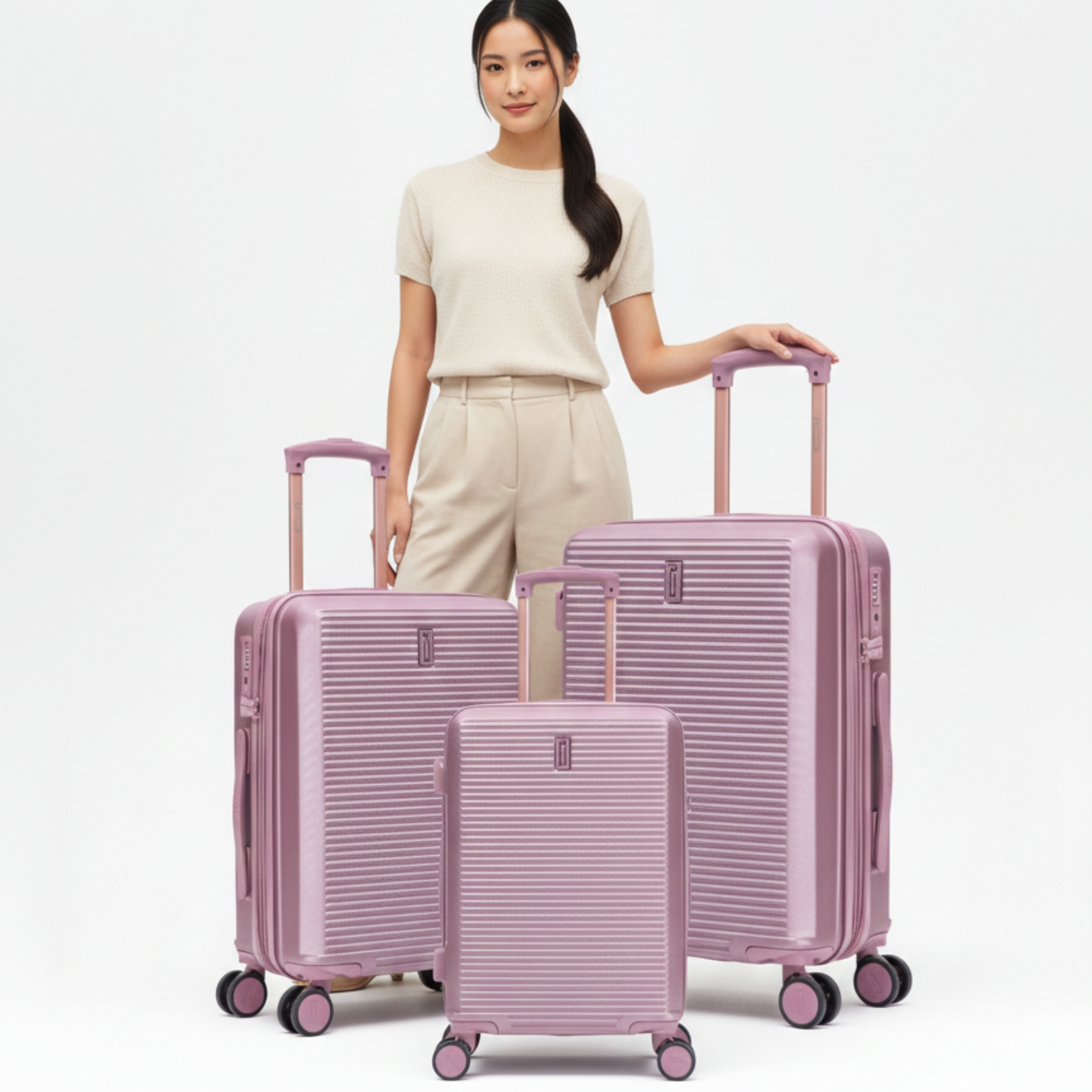 Set 3 Valises Linea Premium – ABS Extensible (XL-75cm) (L-65cm) (S-55cm)