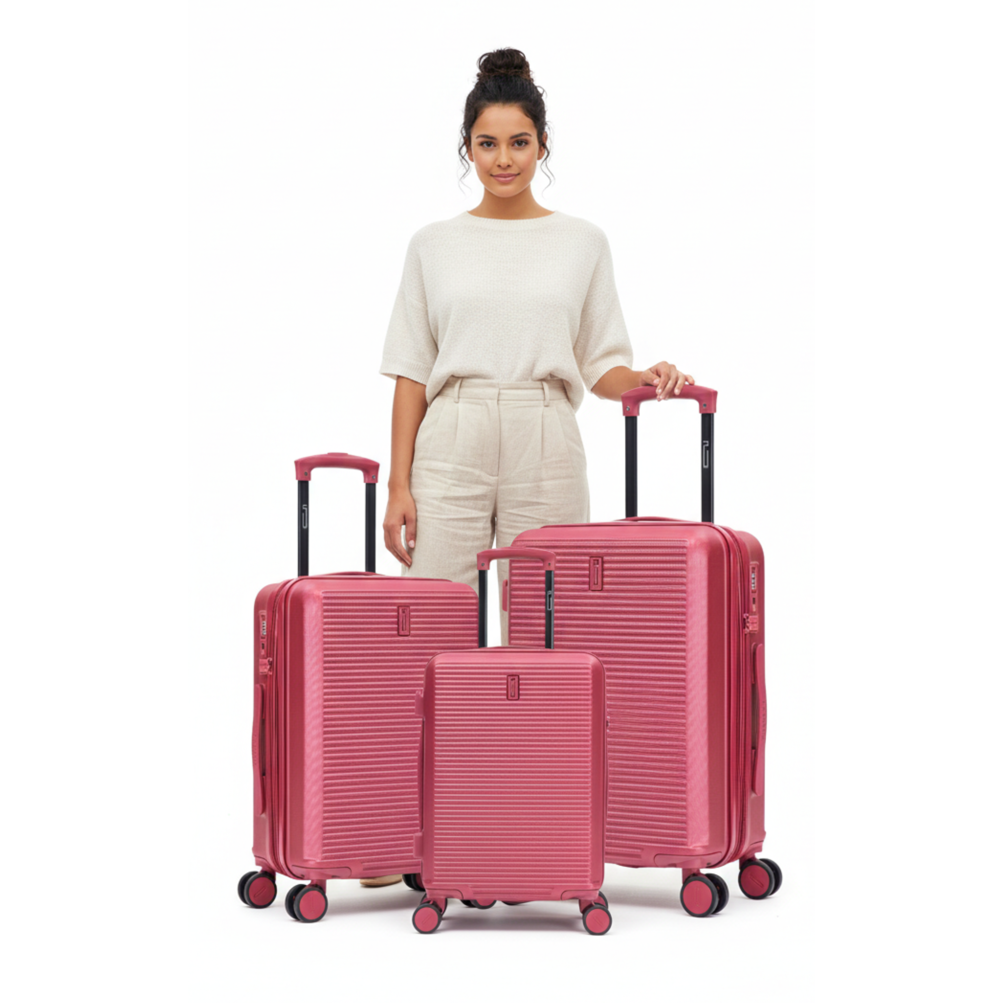 Set 3 Valises Linea Premium – ABS Extensible (XL-75cm) (L-65cm) (S-55cm)